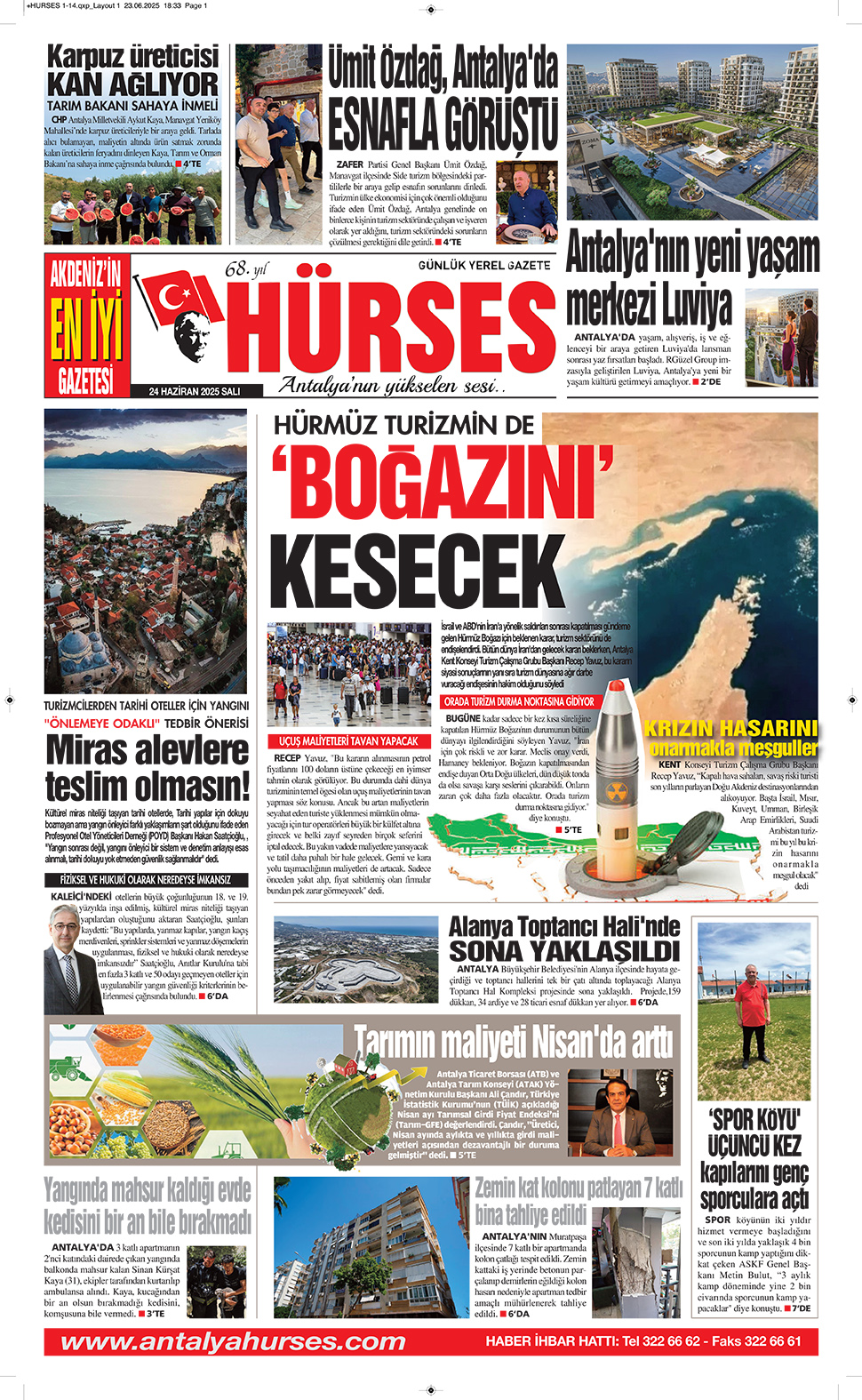 ANTALYANIN YÜKSELEN SESİ HÜRSES 24 HAZİRAN 2025