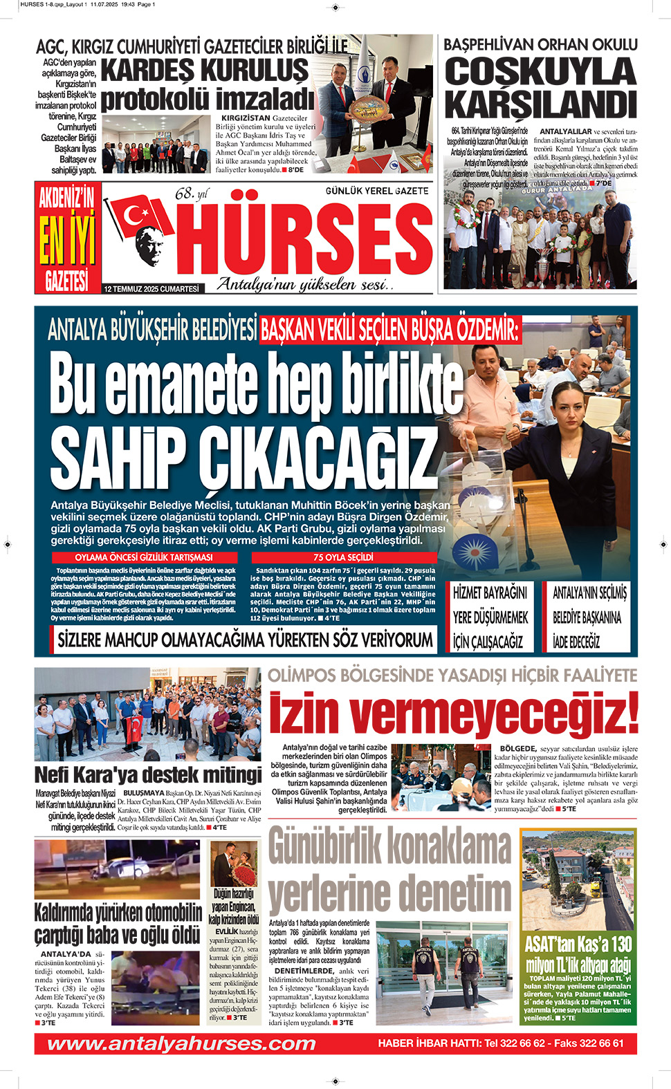 ANTALYANIN YÜKSELEN SESİ HÜRSES 12 TEMMUZ 2025