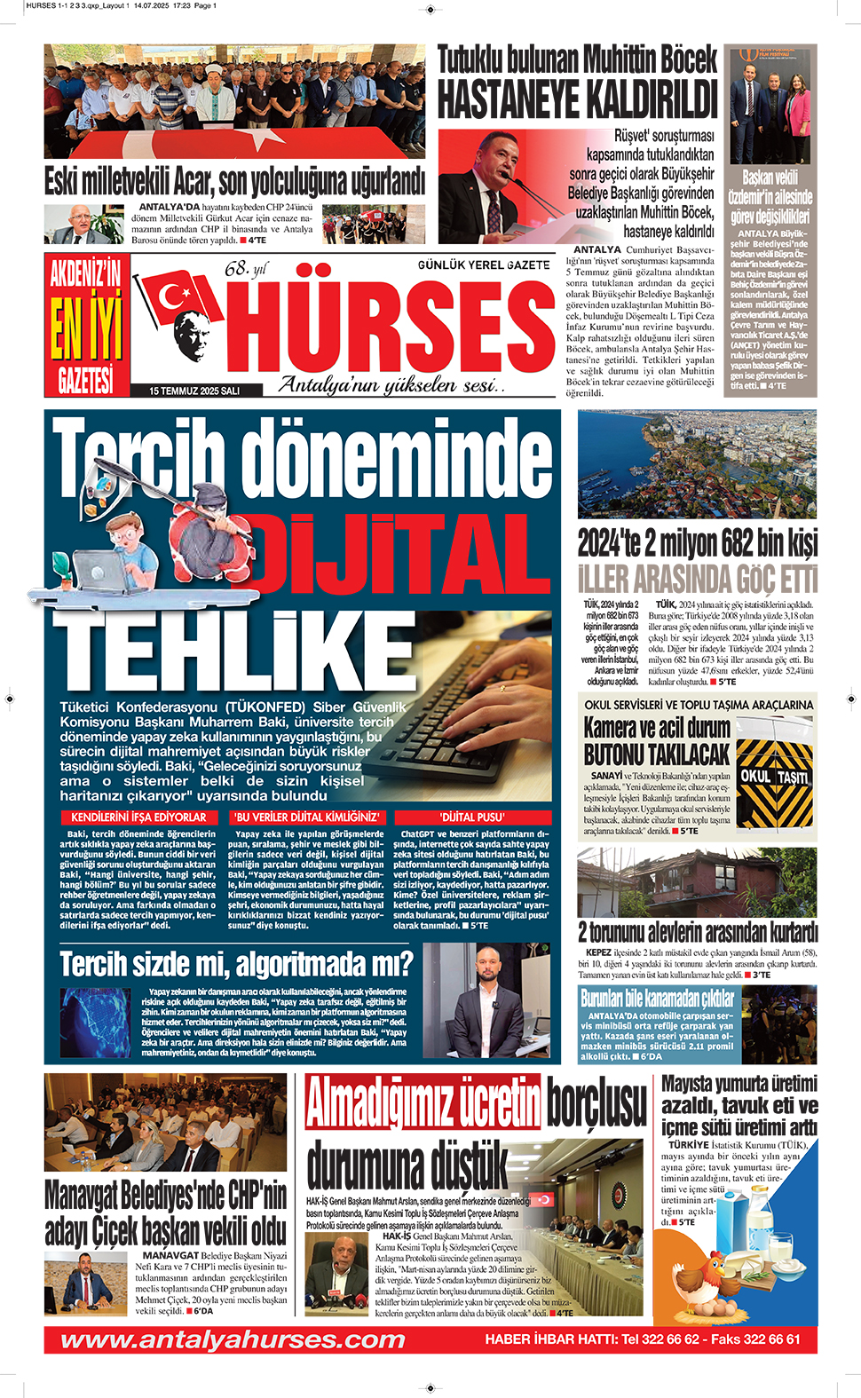 ANTALYANIN YÜKSELEN SESİ HÜRSES 15 TEMMUZ 2025