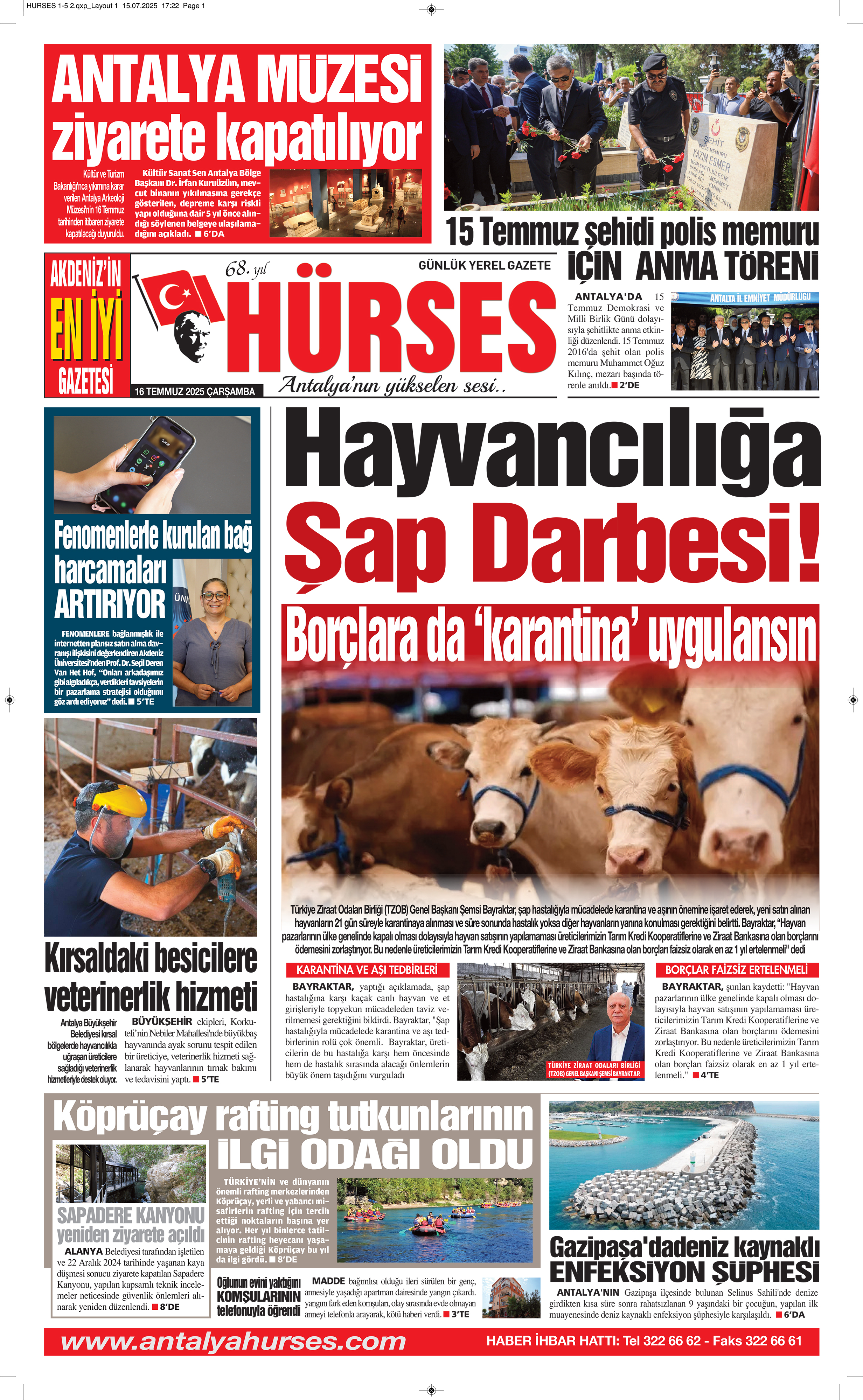 ANTALYANIN YÜKSELEN SESİ HÜRSES 16 TEMMUZ 2025