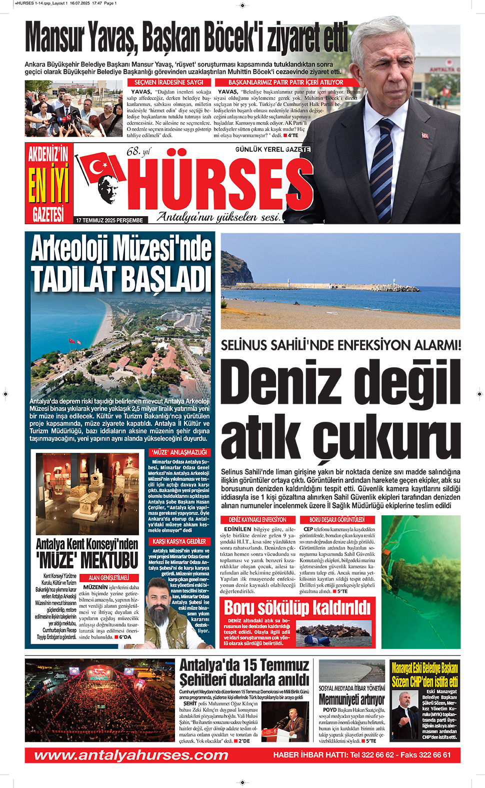 ANTALYANIN YÜKSELEN SESİ HÜRSES 17 TEMMUZ 2025