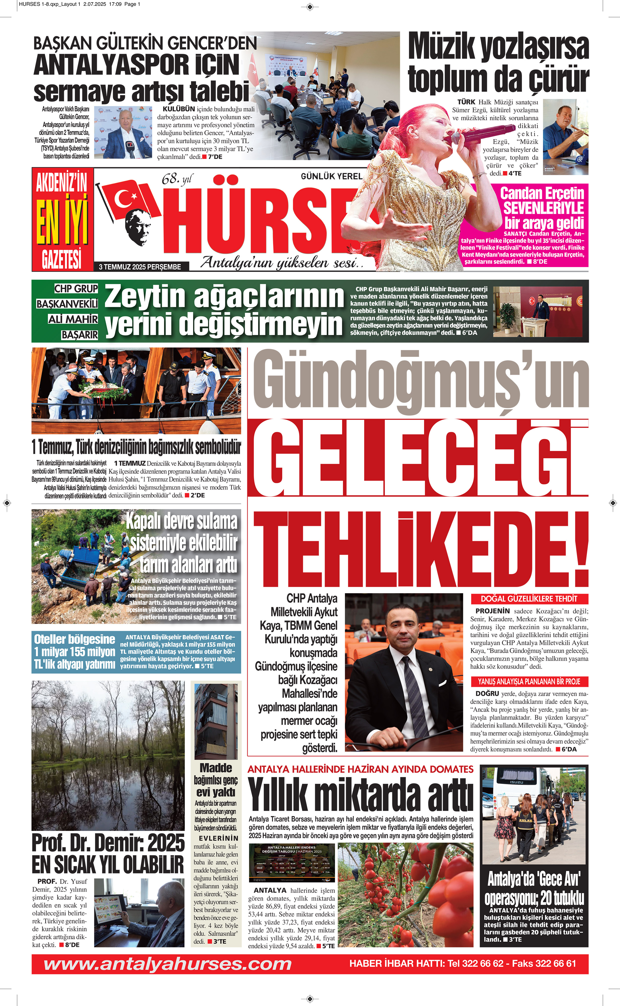 ANTALYANIN YÜKSELEN SESİ HÜRSES 3 TEMMUZ 2025