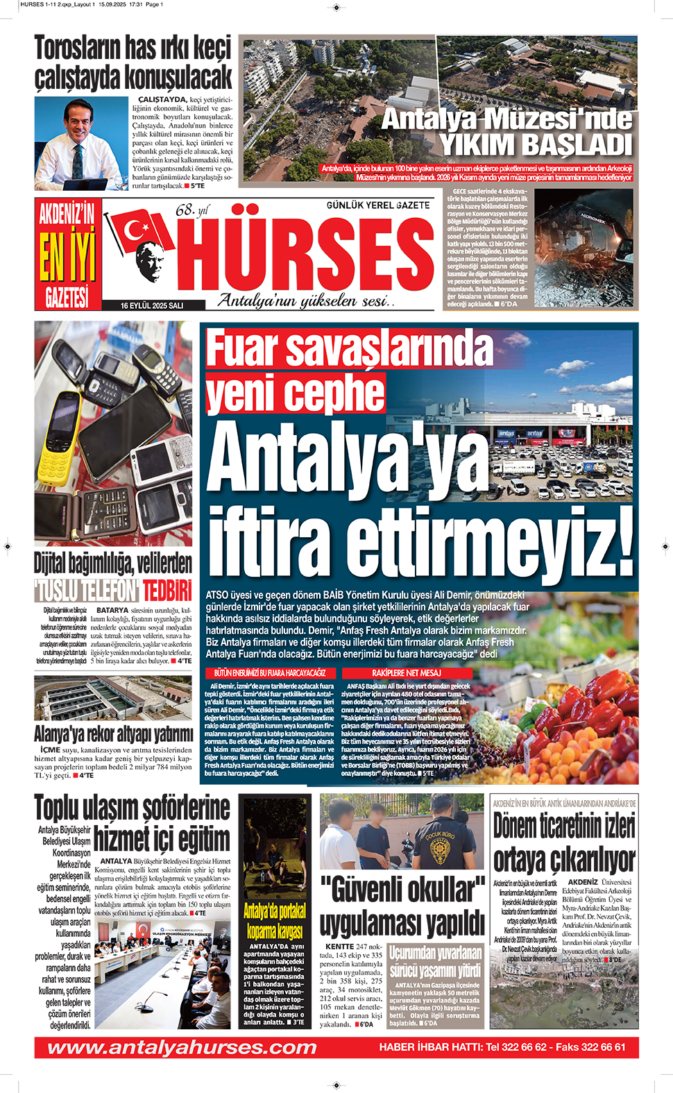 ANTALYANIN YÜKSELEN SESİ HÜRSES 16 EYLÜL 2025