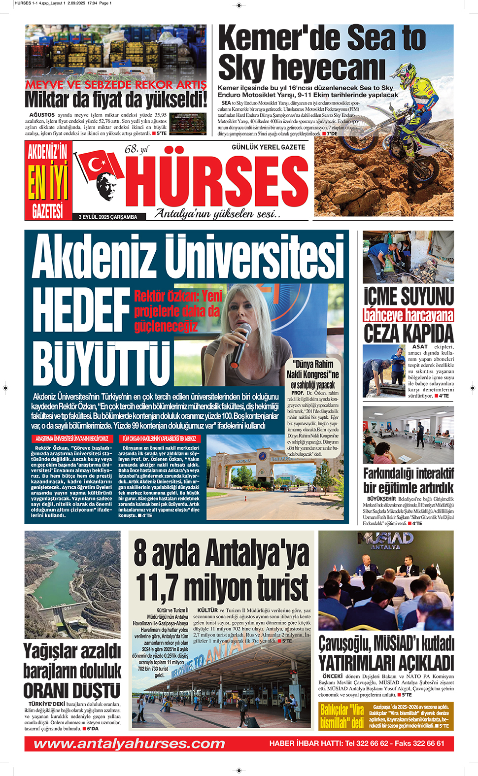 ANTALYANIN YÜKSELEN SESİ HÜRSES 3 EYLÜL 2025
