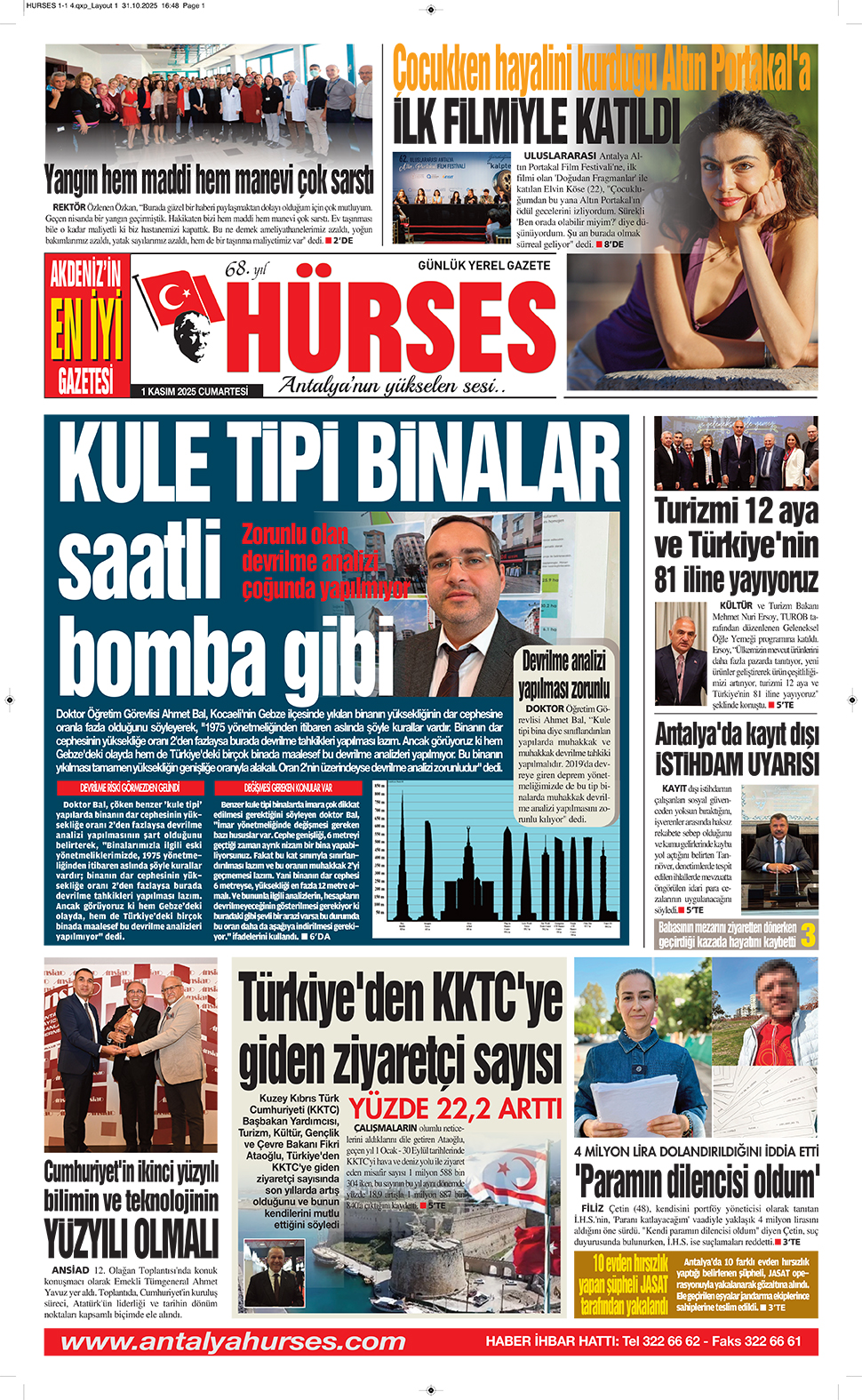 ANTALYANIN YÜKSELEN SESİ HÜRSES 1 KASIM 2025