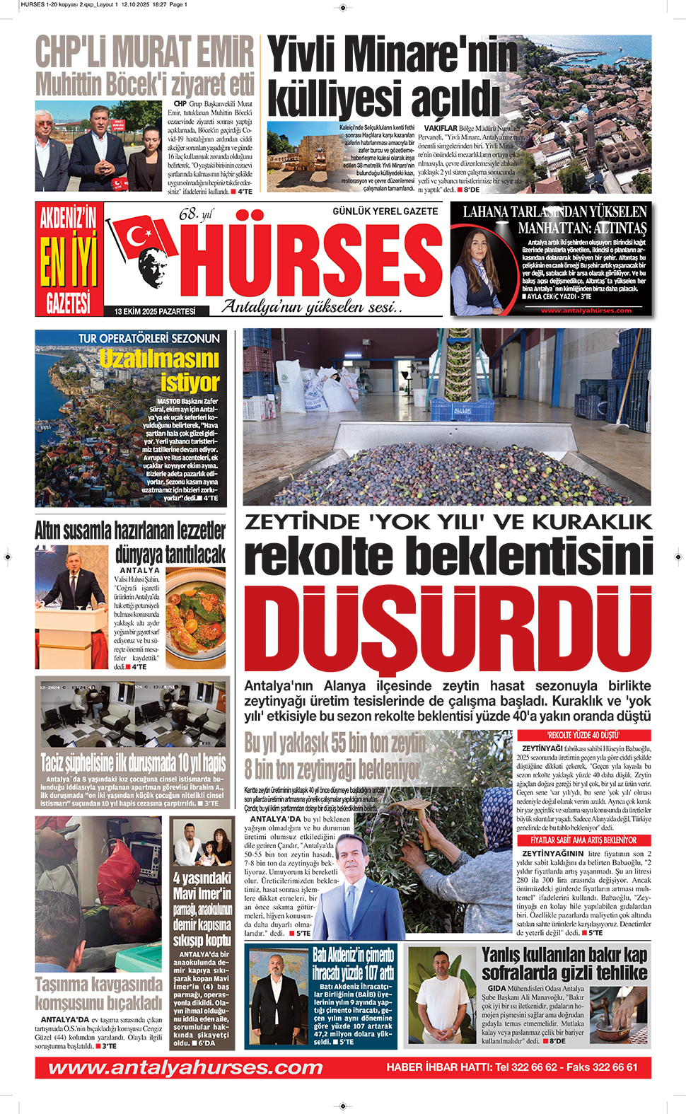 ANTALYANIN YÜKSELEN SESİ HÜRSES 13 EKİM 2025