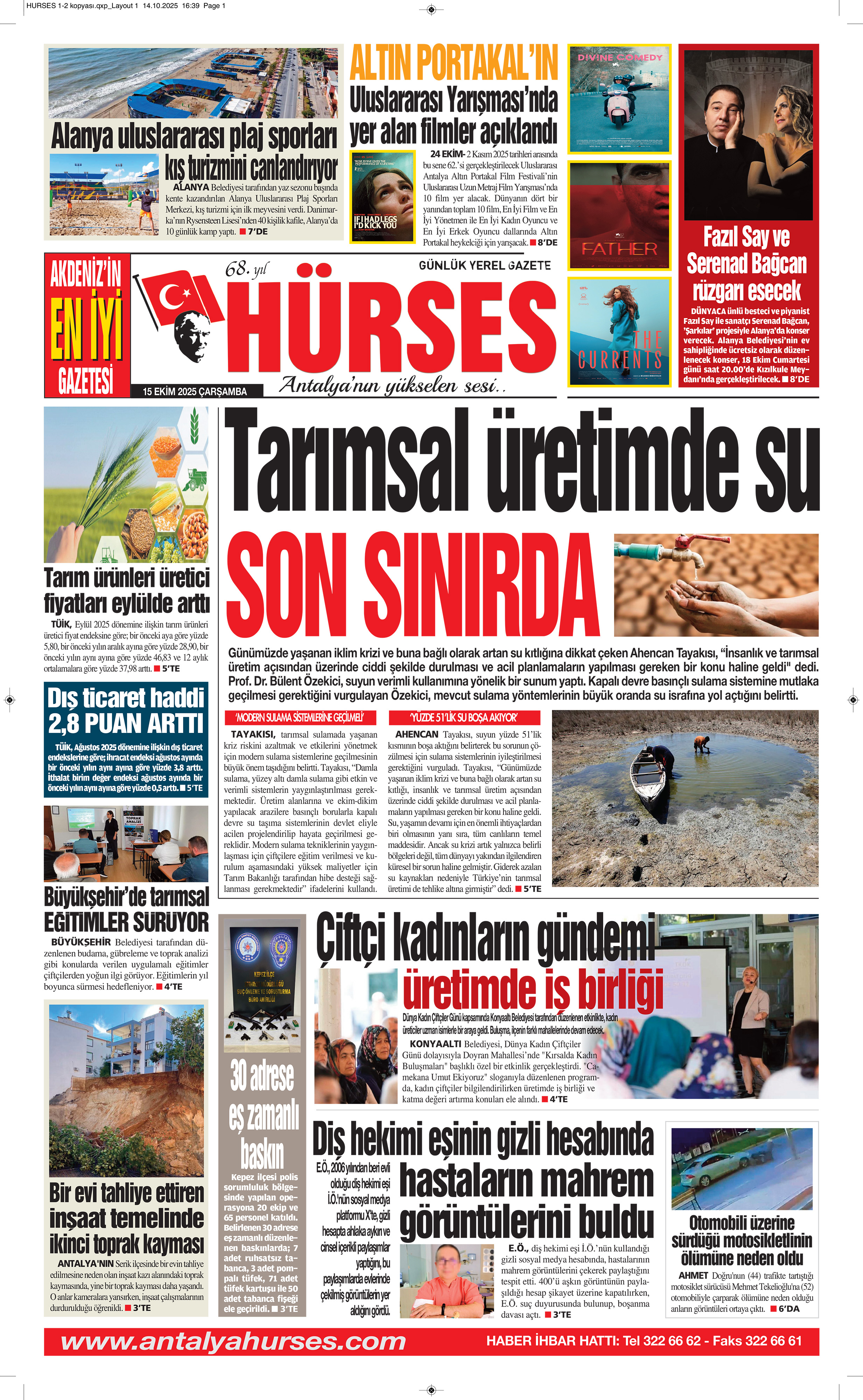ANTALYANIN YÜKSELEN SESİ HÜRSES 15 EKİM 2025