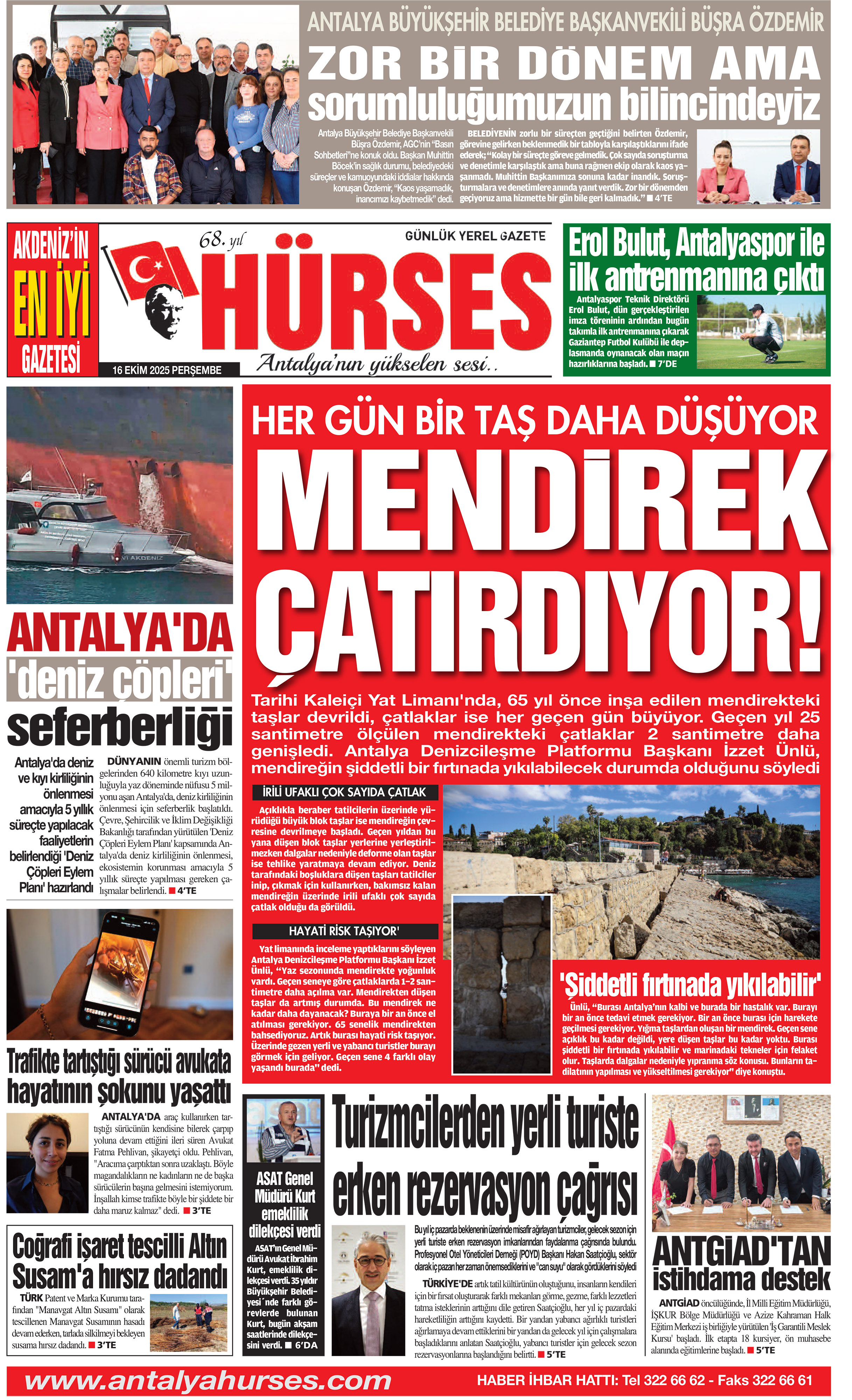 ANTALYANIN YÜKSELEN SESİ HÜRSES 16 EKİM 2025