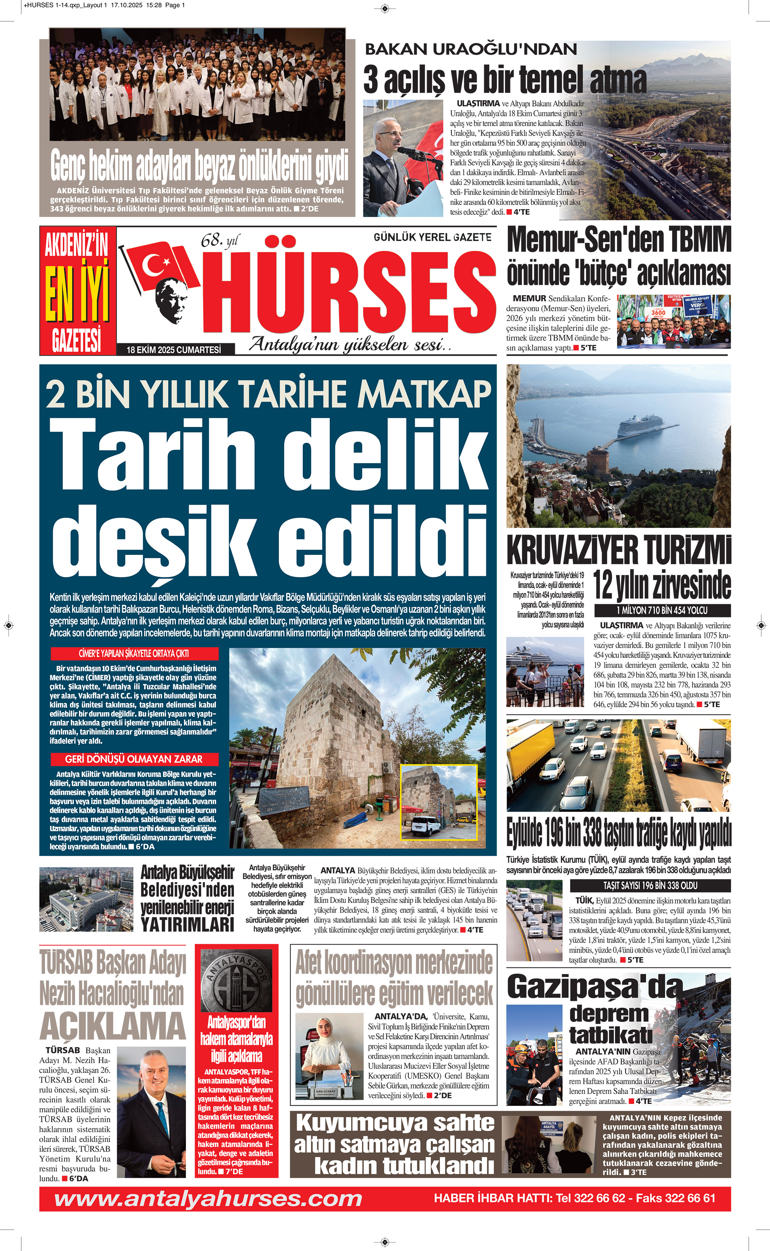ANTALYANIN YÜKSELEN SESİ HÜRSES 18 EKİM 2025
