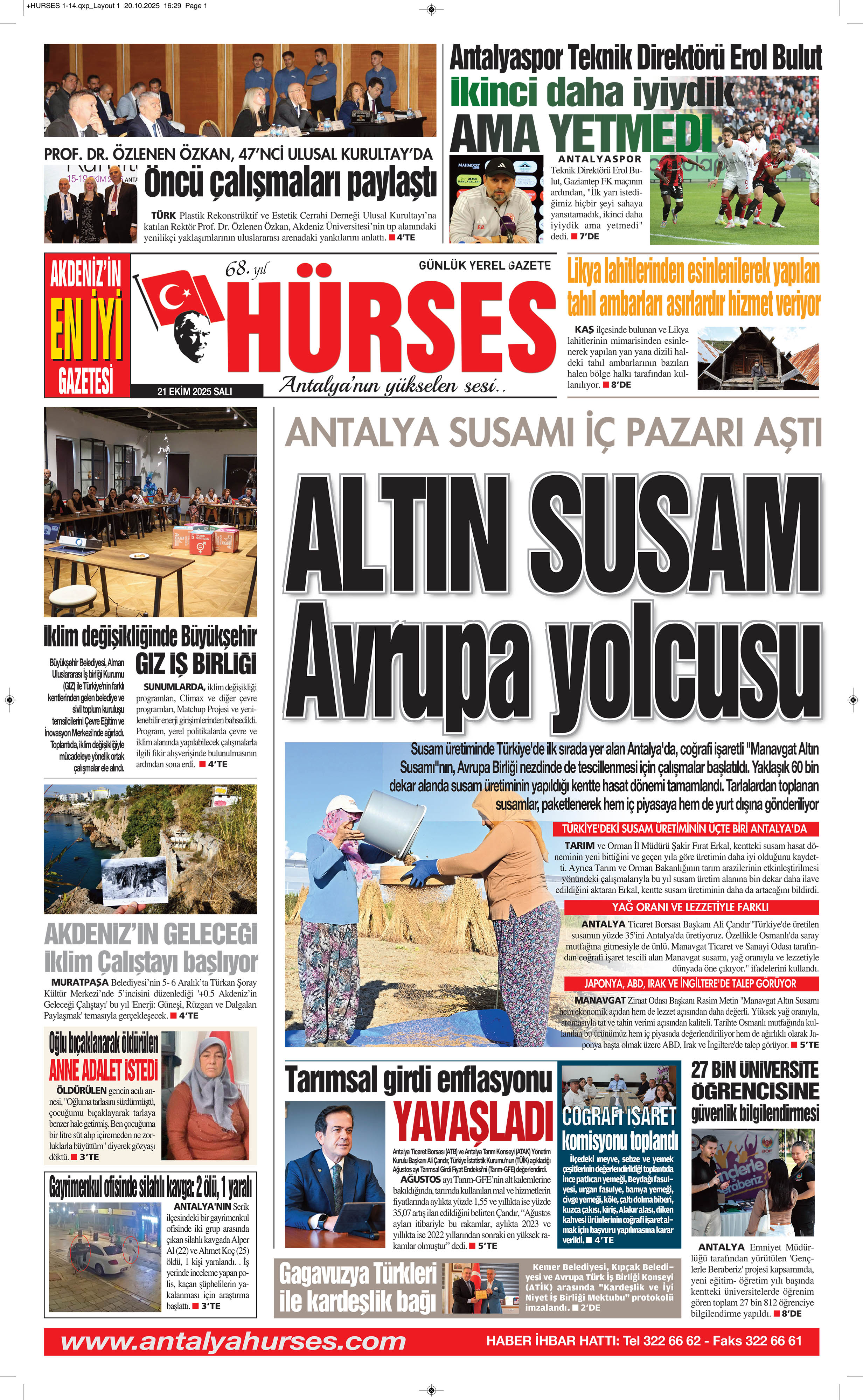 ANTALYANIN YÜKSELEN SESİ HÜRSES 21 EKİM 2025