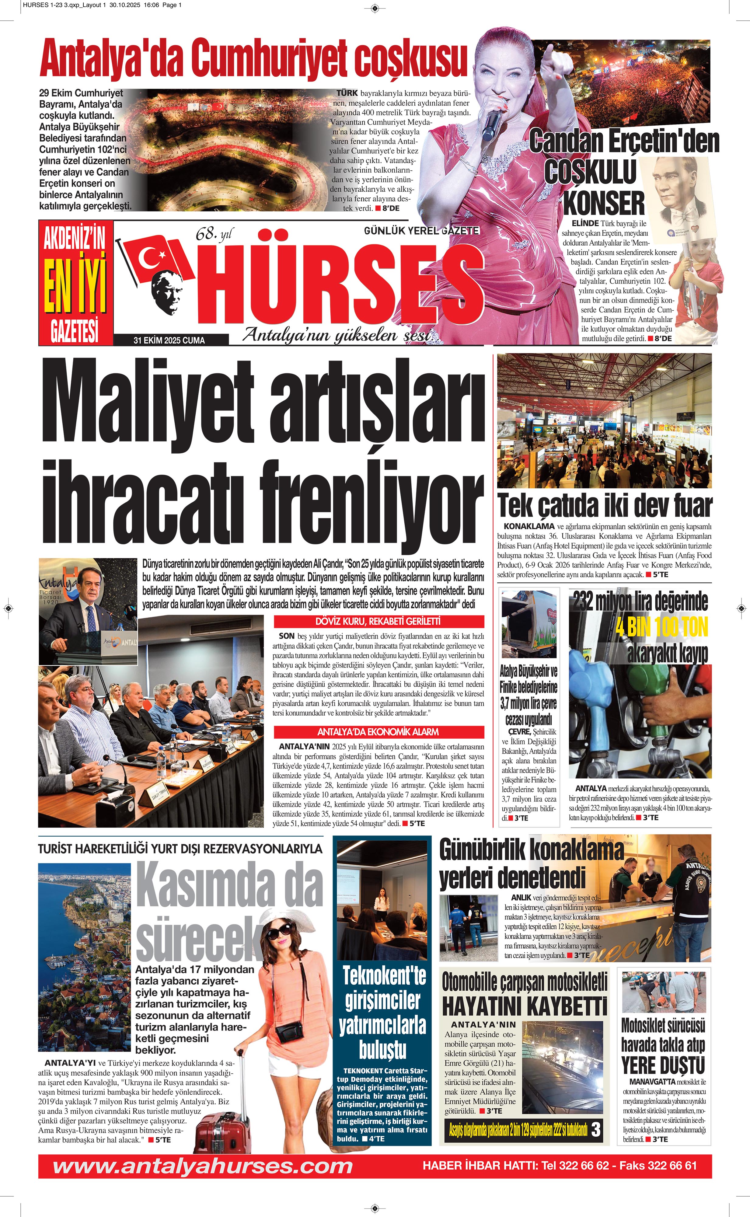 ANTALYANIN YÜKSELEN SESİ HÜRSES 31 EKİM 2025