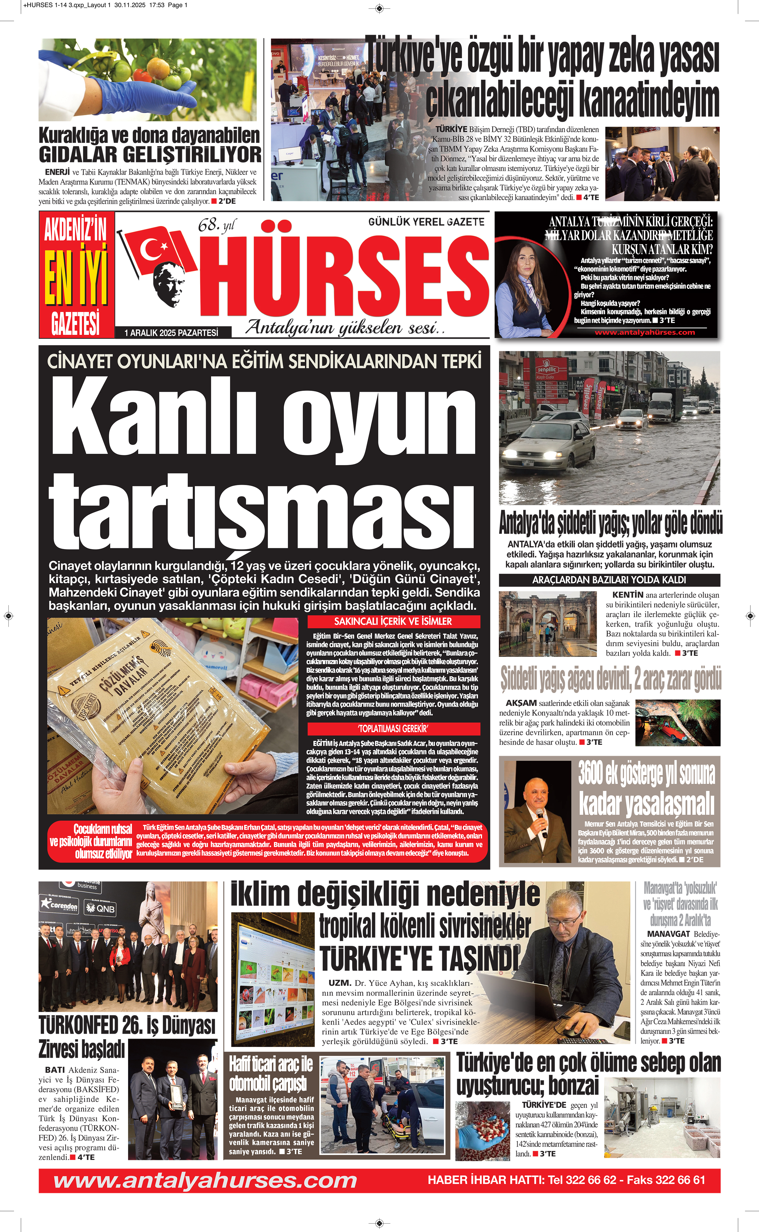 ANTALYANIN YÜKSELEN SESİ HÜRSES 1 ARALIK 2025