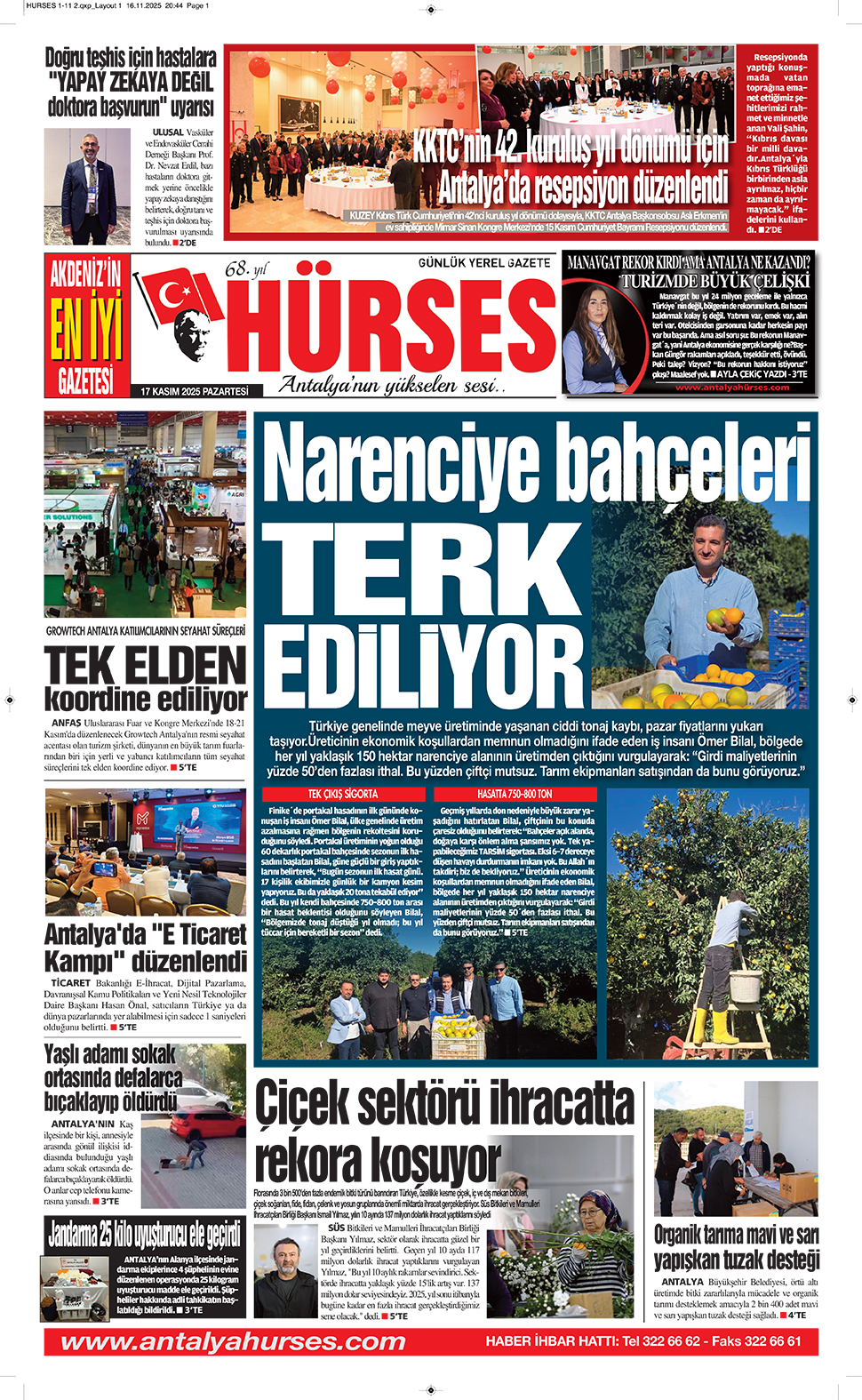 ANTALYANIN YÜKSELEN SESİ HÜRSES 17 KASIM 2025