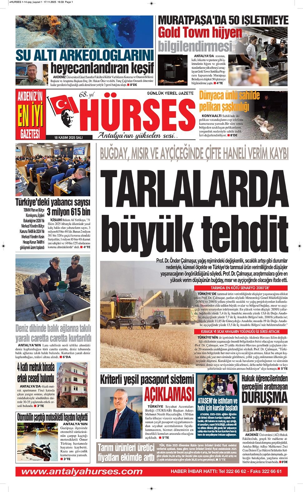 ANTALYANIN YÜKSELEN SESİ HÜRSES 18 KASIM 2025