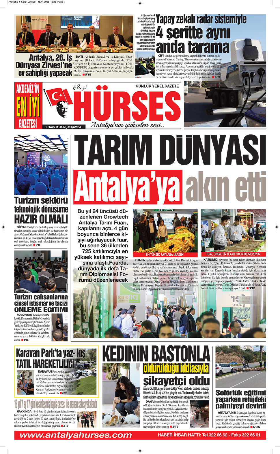 ANTALYANIN YÜKSELEN SESİ HÜRSES 19 KASIM 2025