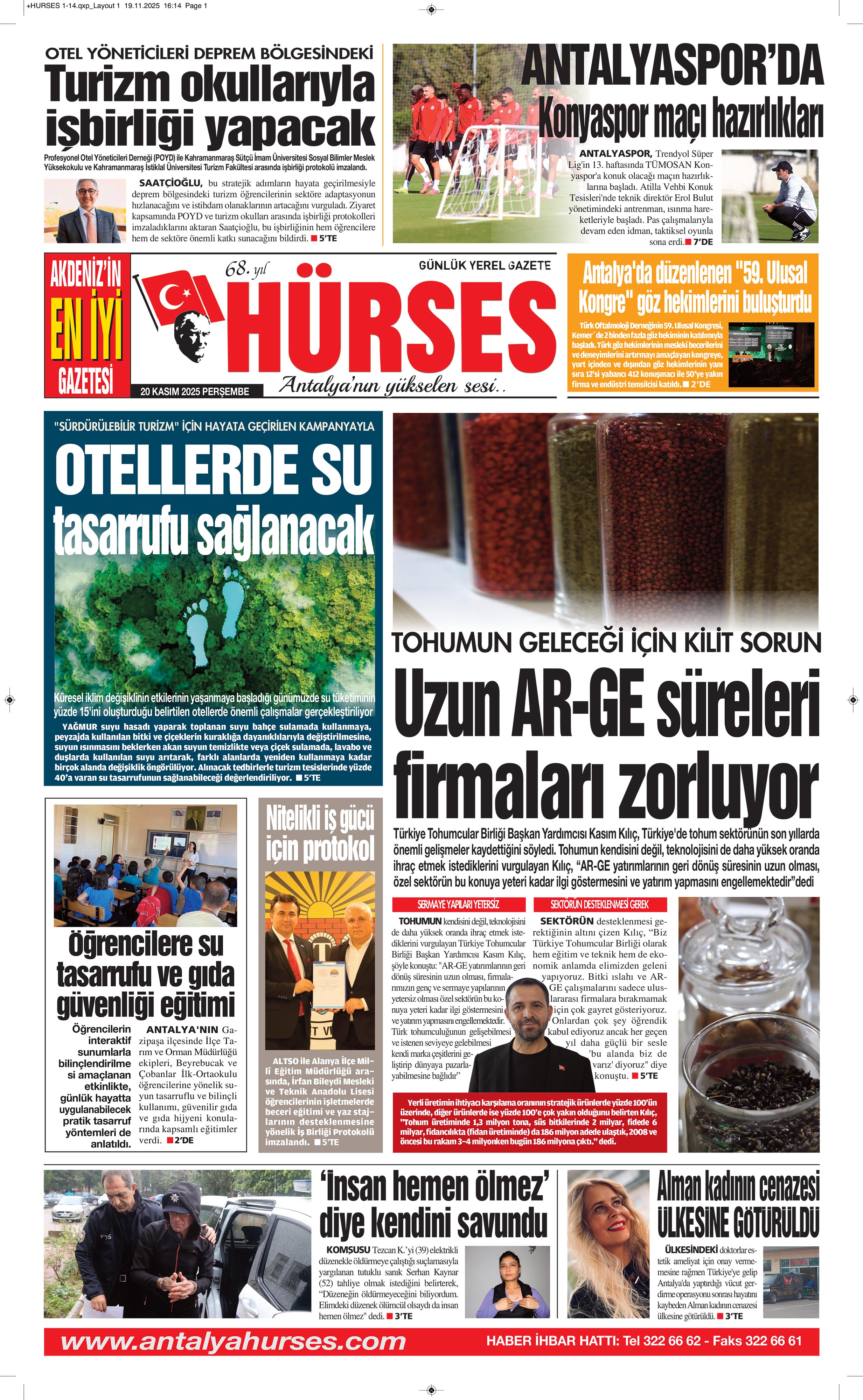 ANTALYANIN YÜKSELEN SESİ HÜRSES 20 KASIM 2025