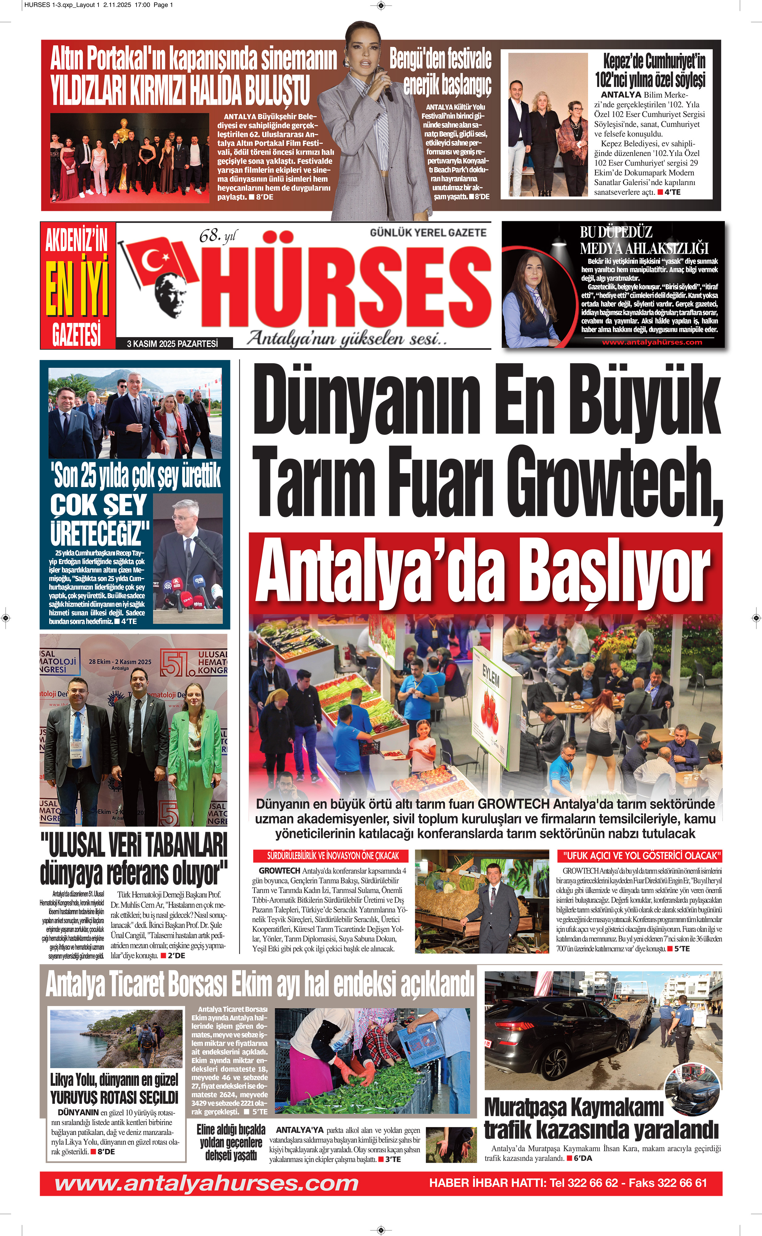 ANTALYANIN YÜKSELEN SESİ HÜRSES 1 KASIM 2025