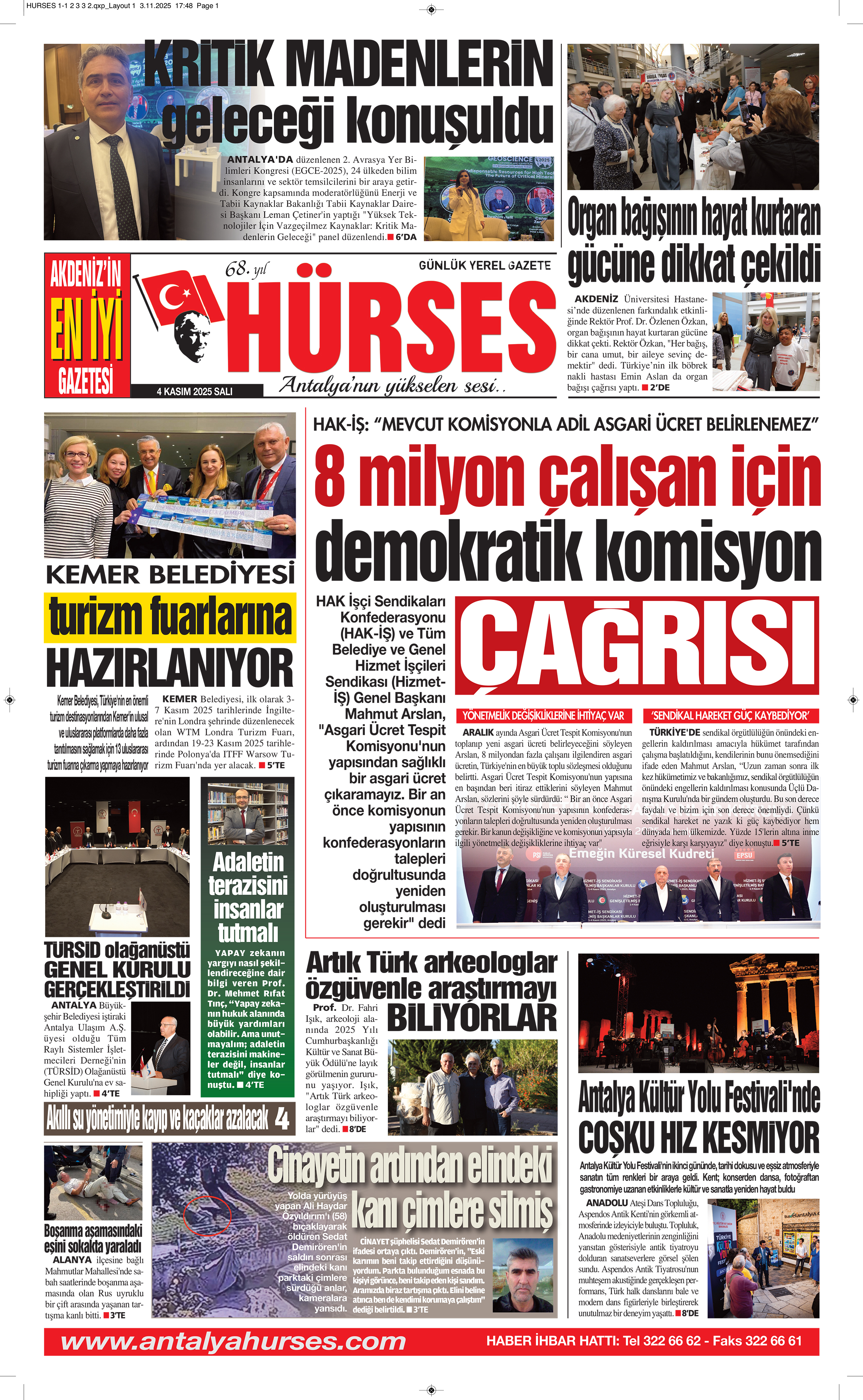 ANTALYANIN YÜKSELEN SESİ HÜRSES 4 KASIM 2025