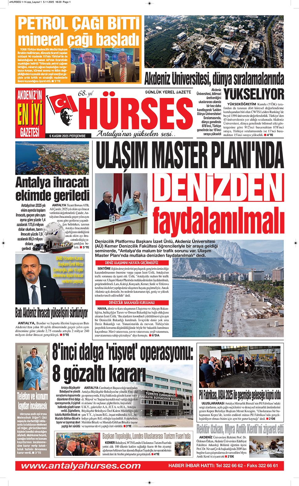 ANTALYANIN YÜKSELEN SESİ HÜRSES 6 KASIM 2025