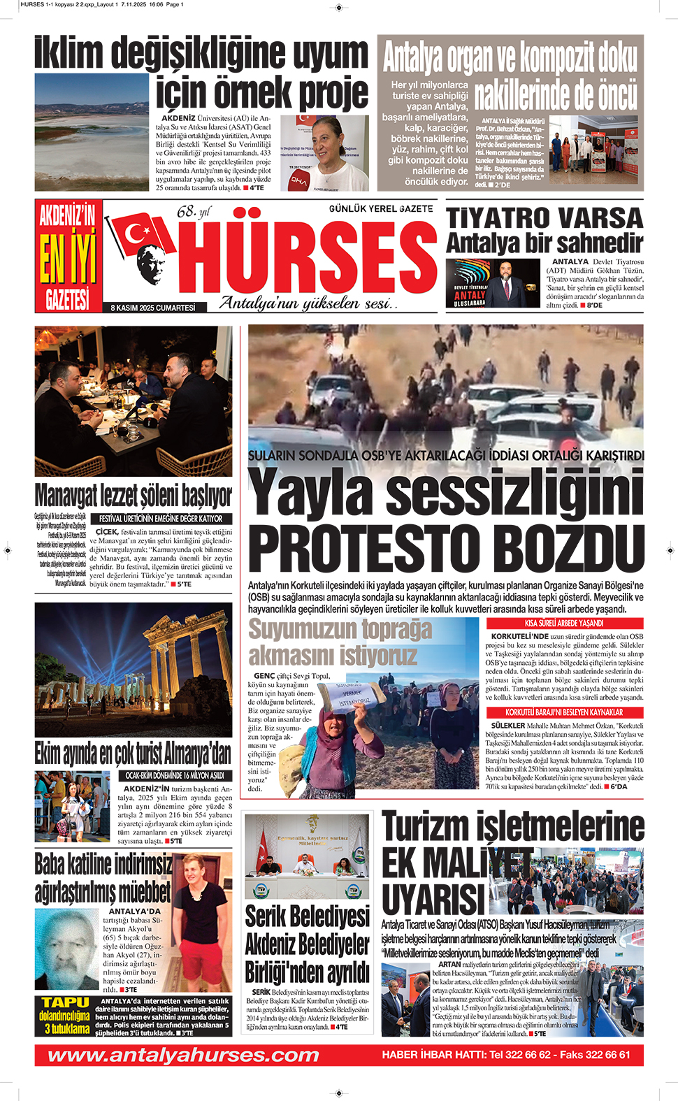 ANTALYANIN YÜKSELEN SESİ HÜRSES 8 KASIM 2025