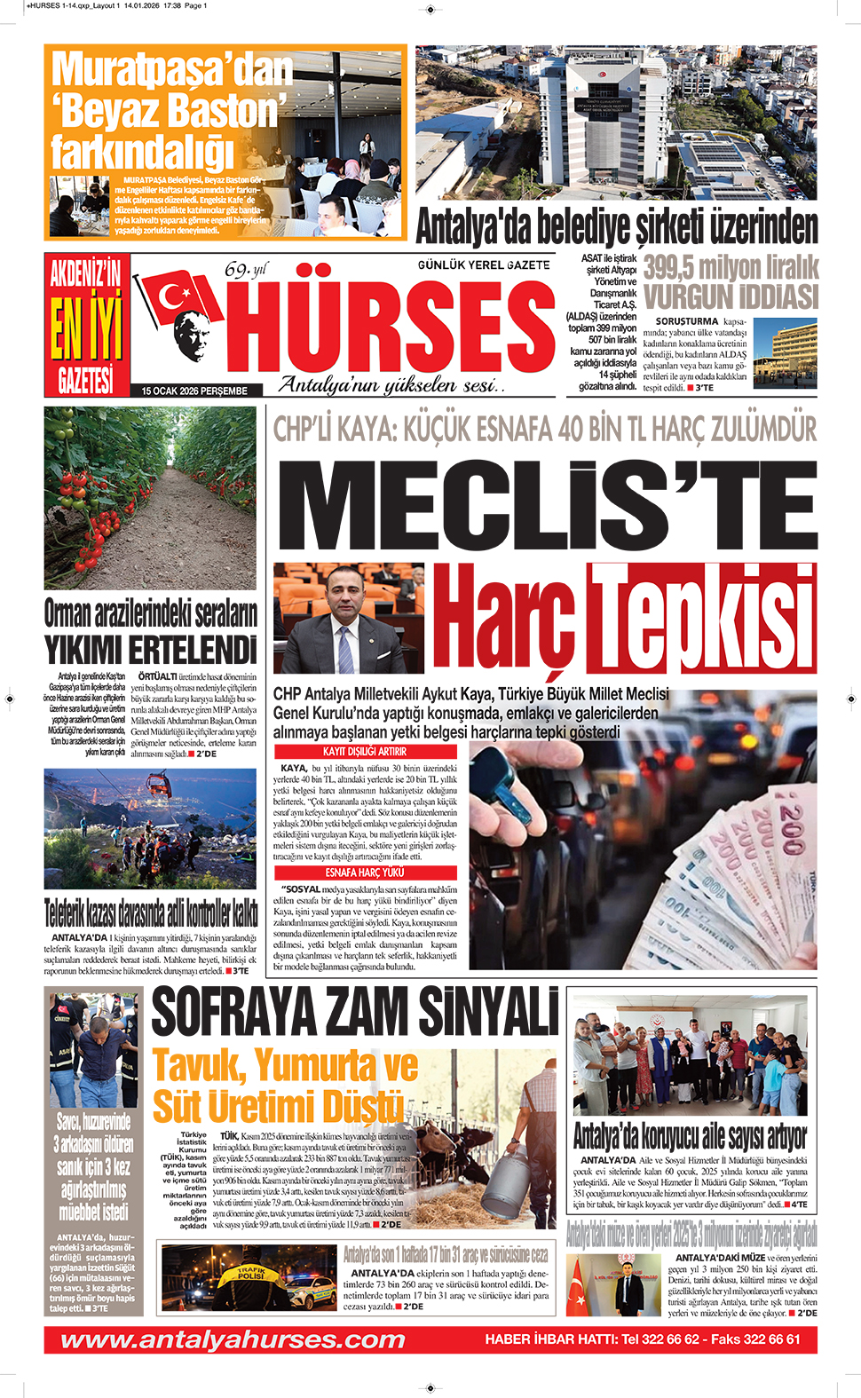 ANTALYANIN YÜKSELEN SESİ HÜRSES 15 OCAK 2026