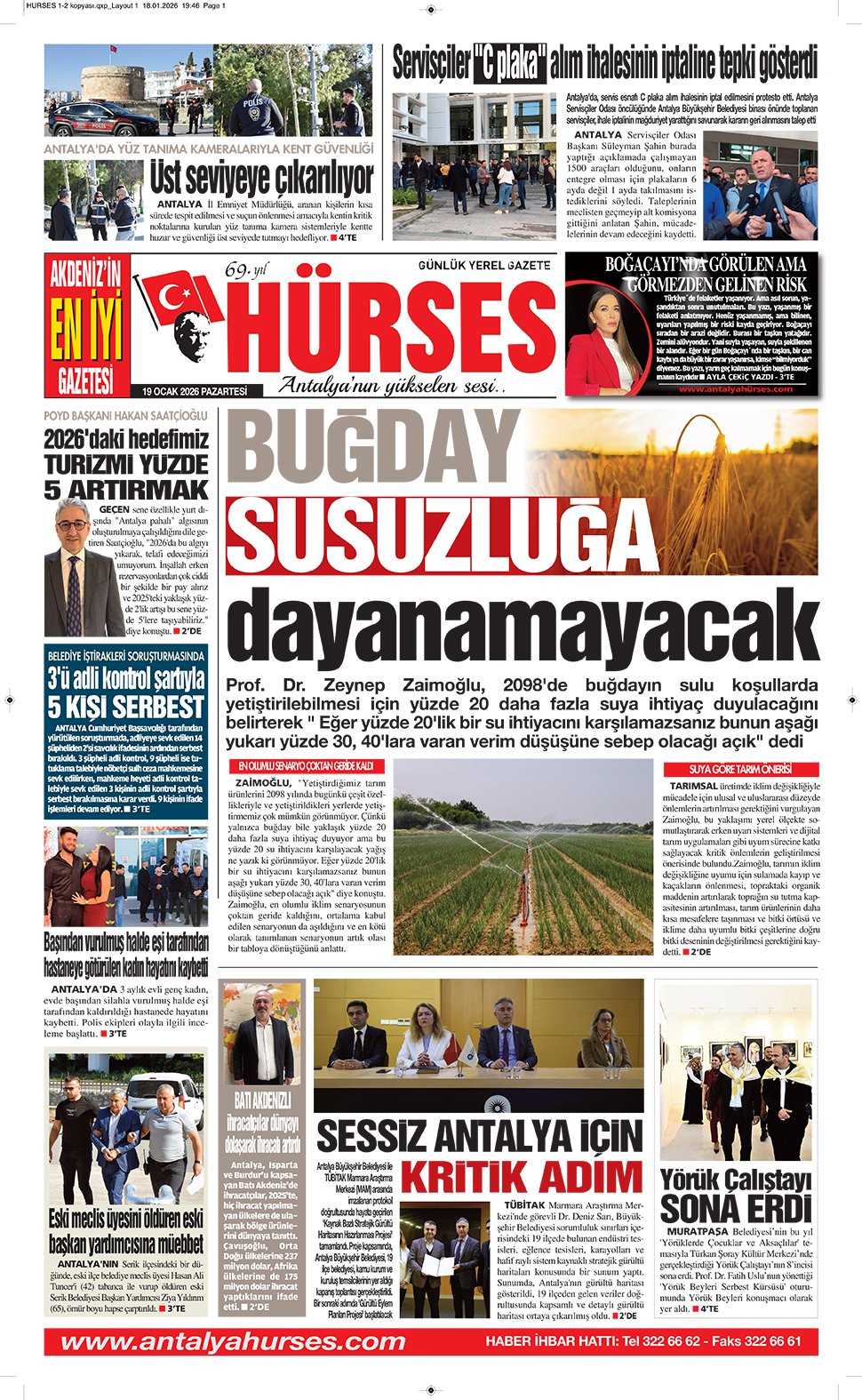 ANTALYANIN YÜKSELEN SESİ HÜRSES 19 OCAK 2026