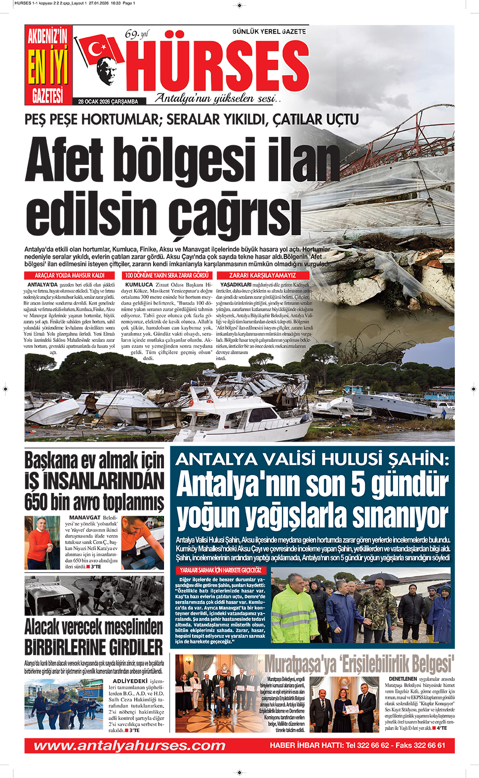 ANTALYANIN YÜKSELEN SESİ HÜRSES 28 OCAK 2026