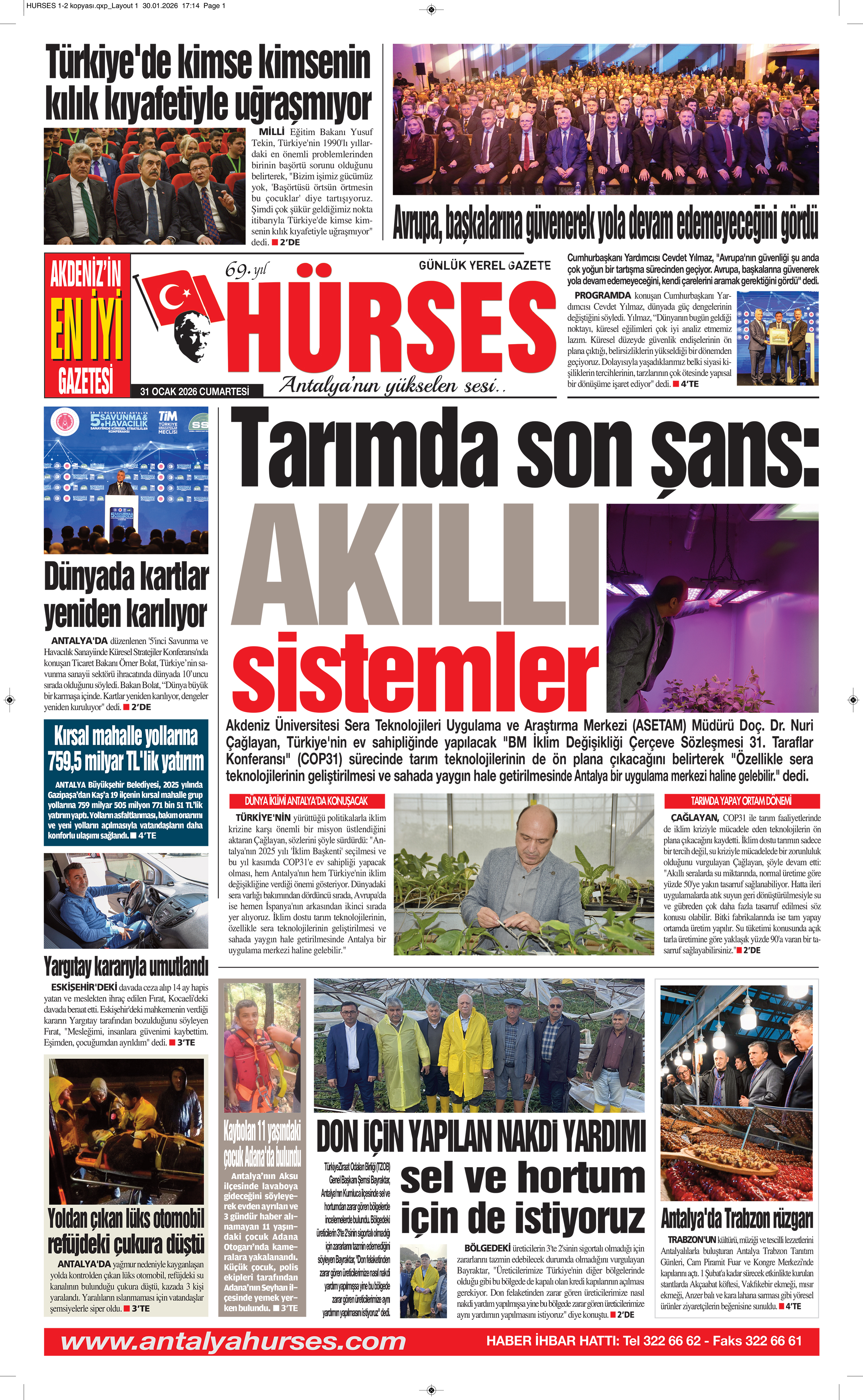 ANTALYANIN YÜKSELEN SESİ HÜRSES 31 OCAK 2026