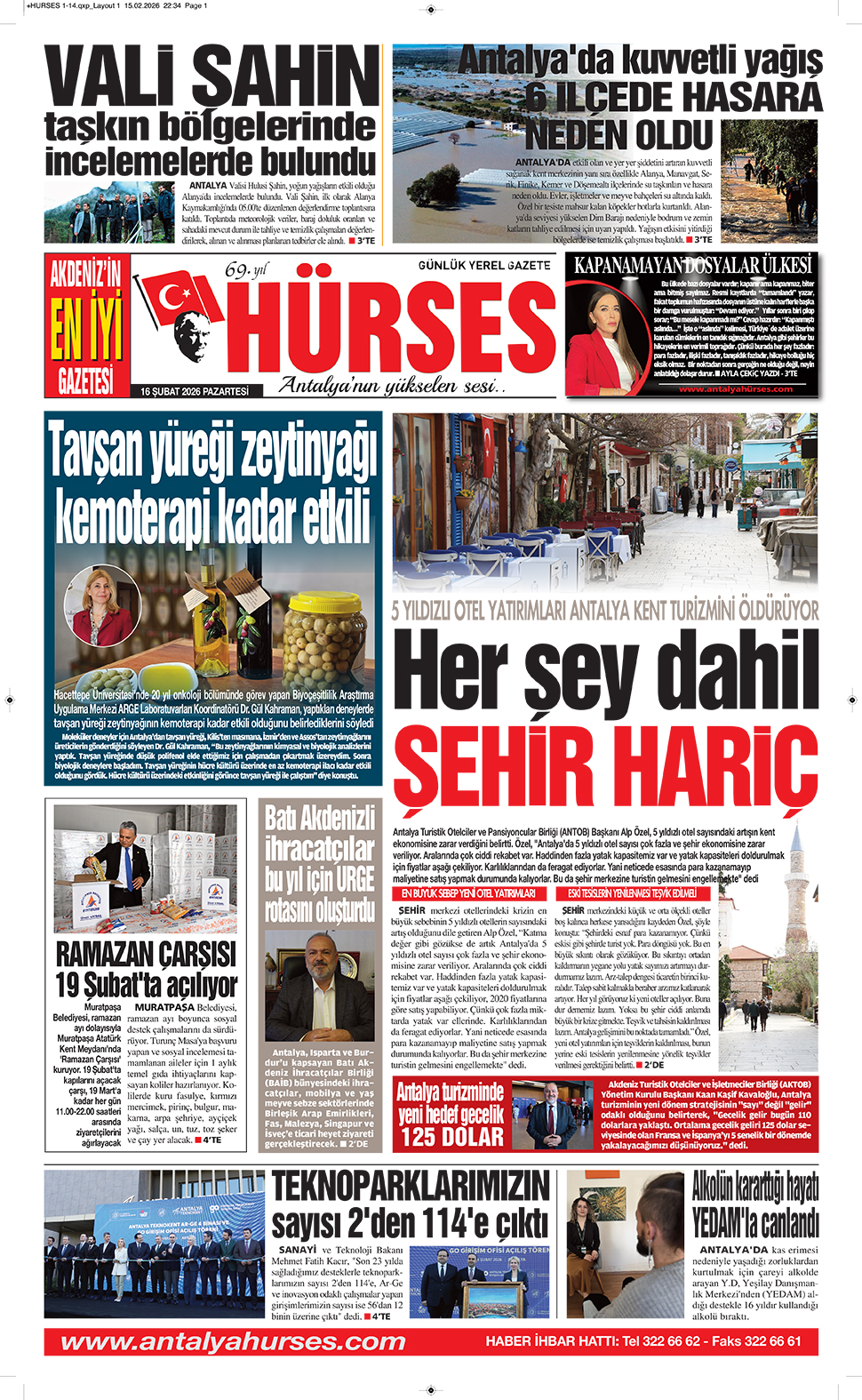 ANTALYANIN YÜKSELEN SESİ HÜRSES 16 ŞUBAT 2026