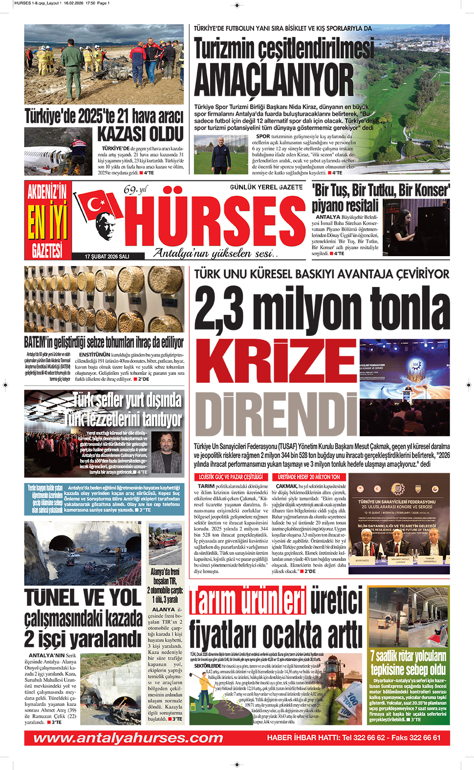 ANTALYANIN YÜKSELEN SESİ HÜRSES 17 ŞUBAT 2026