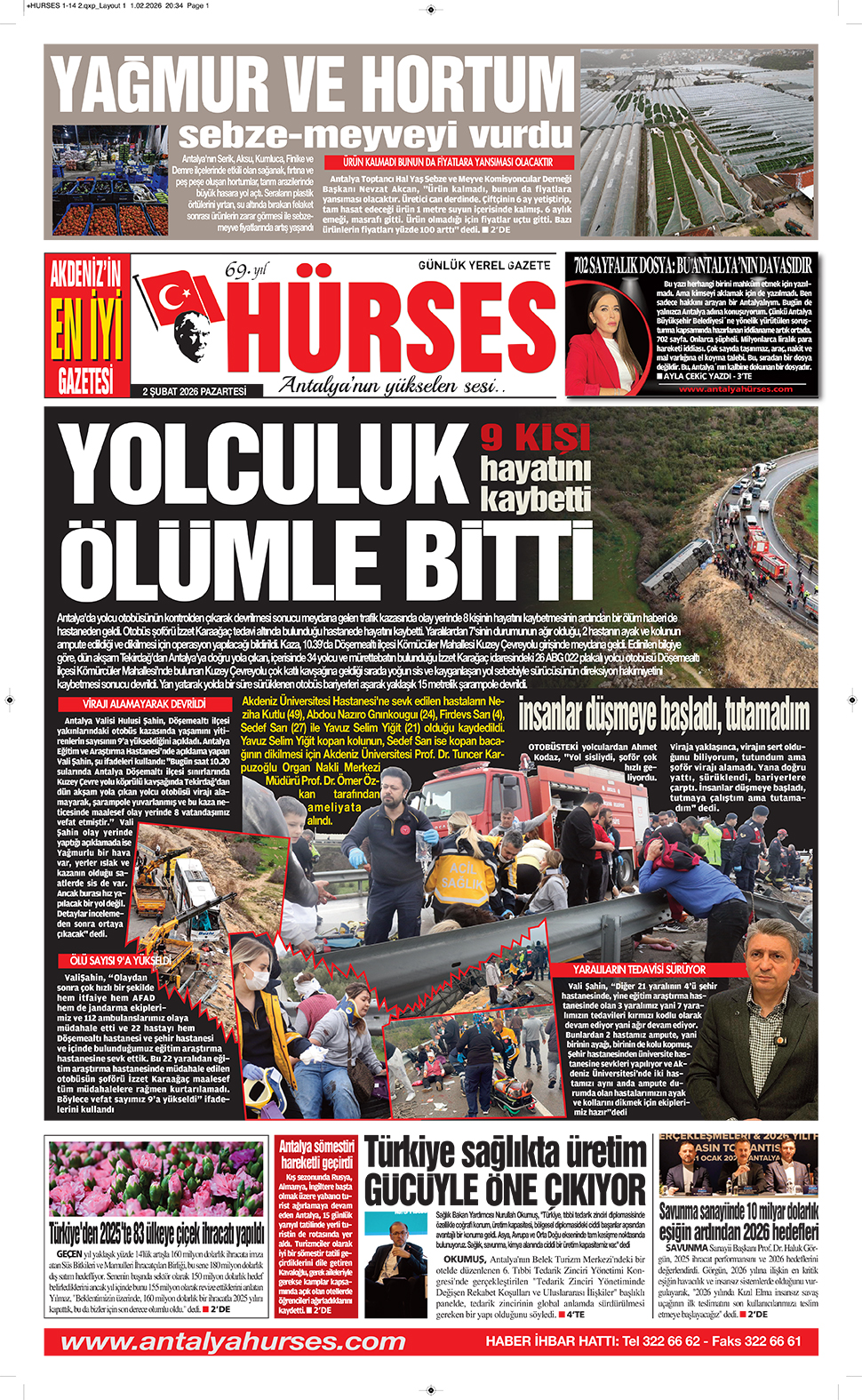 ANTALYANIN YÜKSELEN SESİ HÜRSES 2 ŞUBAT 2026