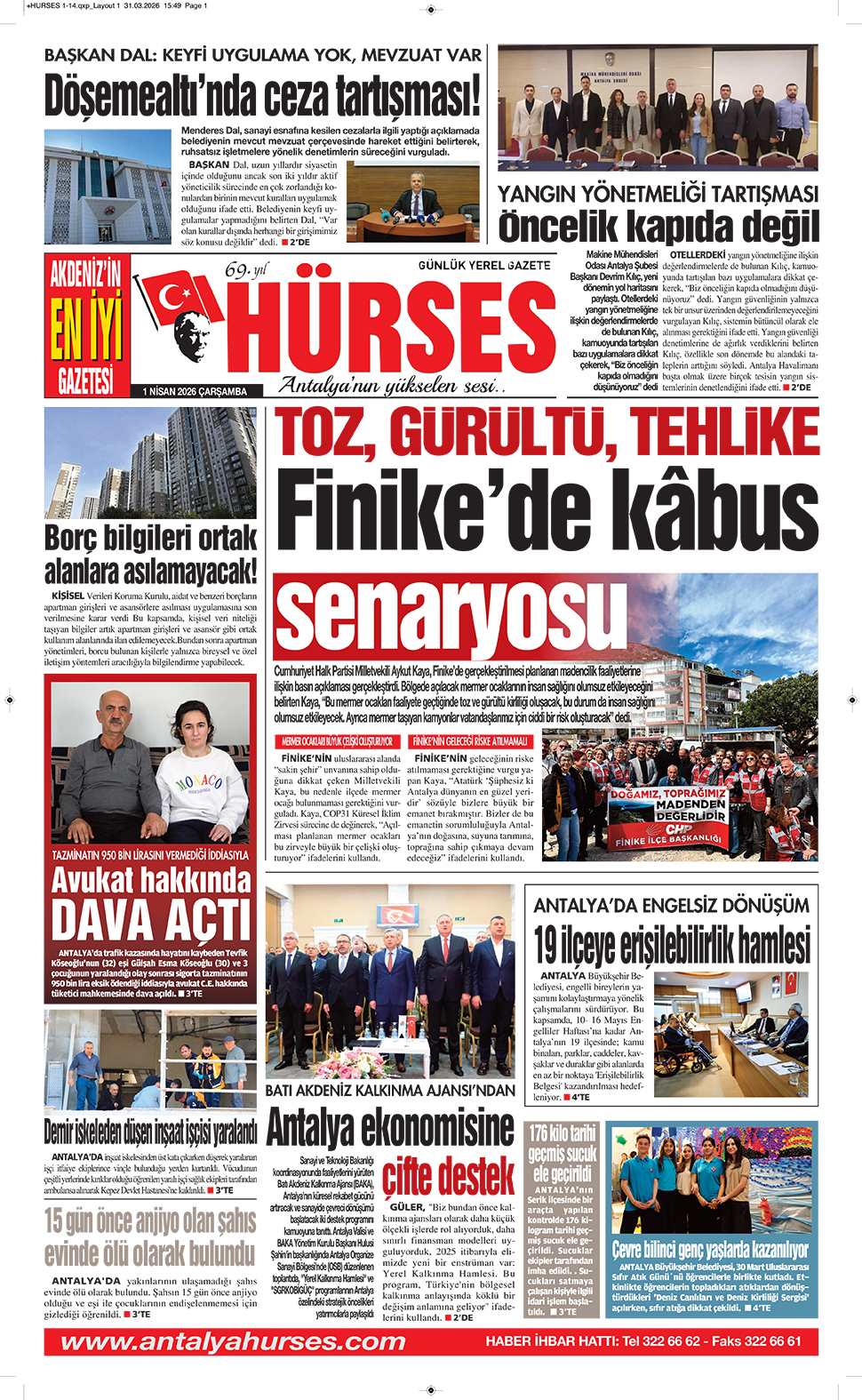 ANTALYANIN YÜKSELEN SESİ HÜRSES 1 NİSAN 2026