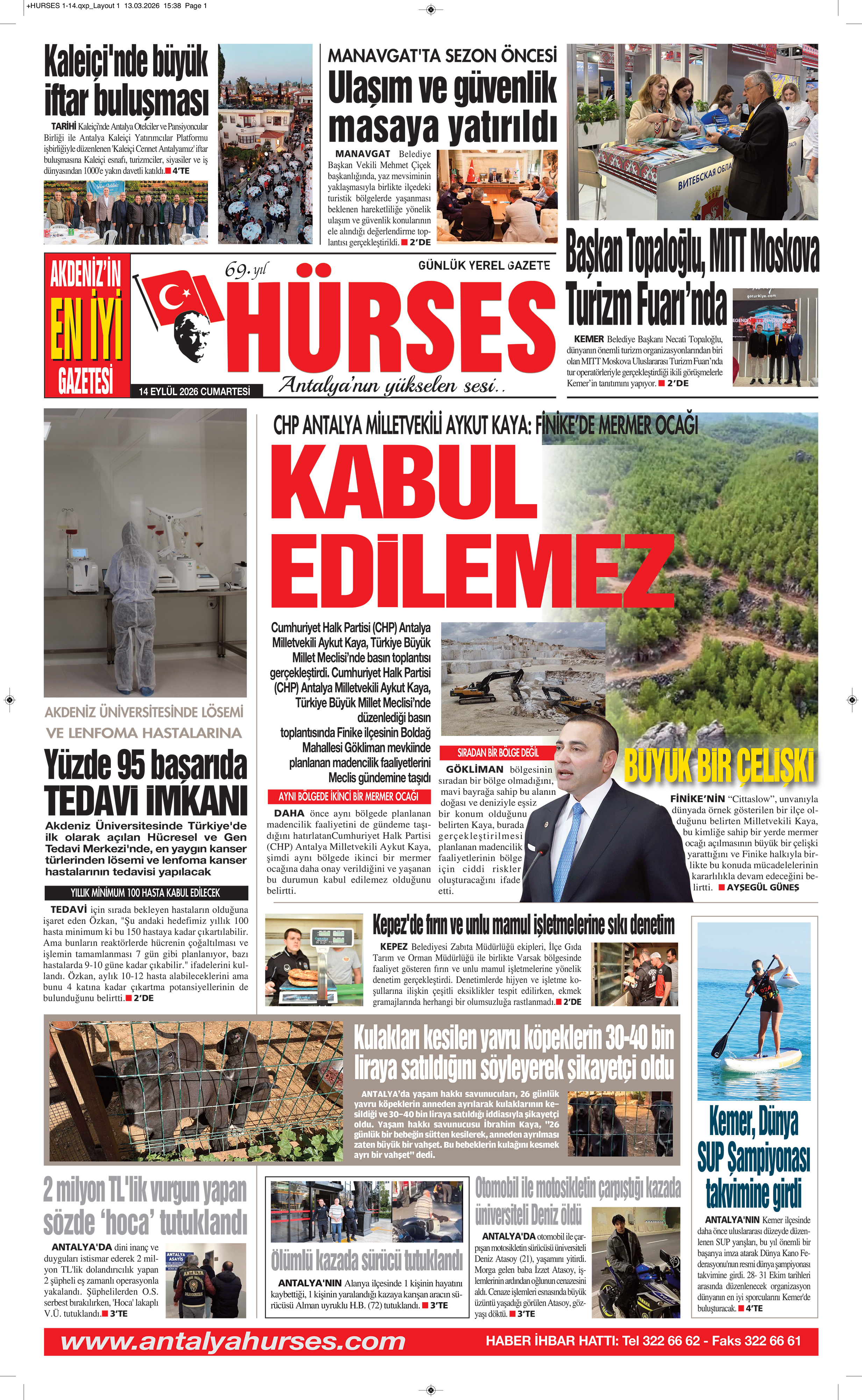 ANTALYANIN YÜKSELEN SESİ HÜRSES 14 MART 2026