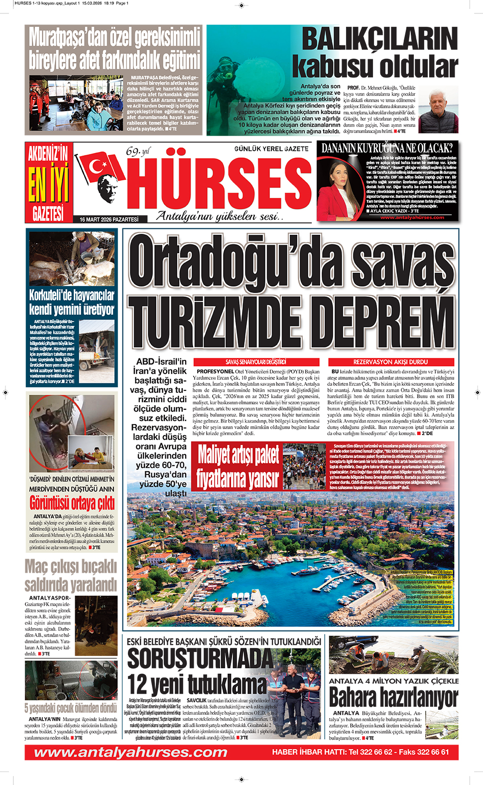 ANTALYANIN YÜKSELEN SESİ HÜRSES 16 MART 2026