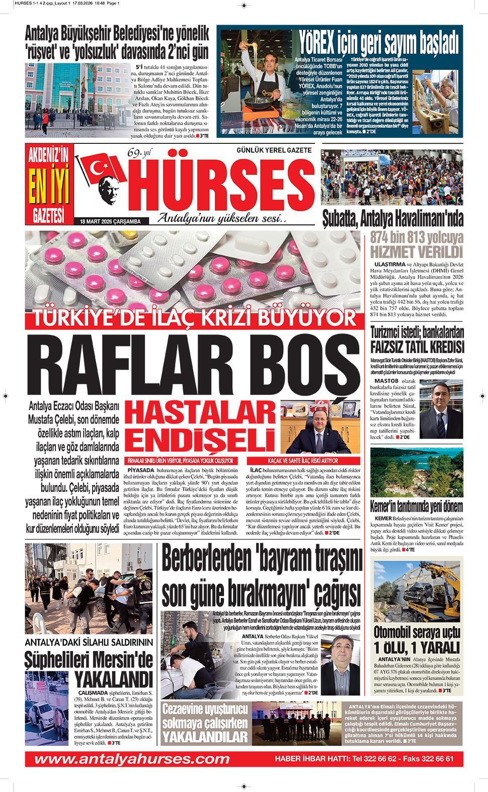 ANTALYANIN YÜKSELEN SESİ HÜRSES 18 MART 2026