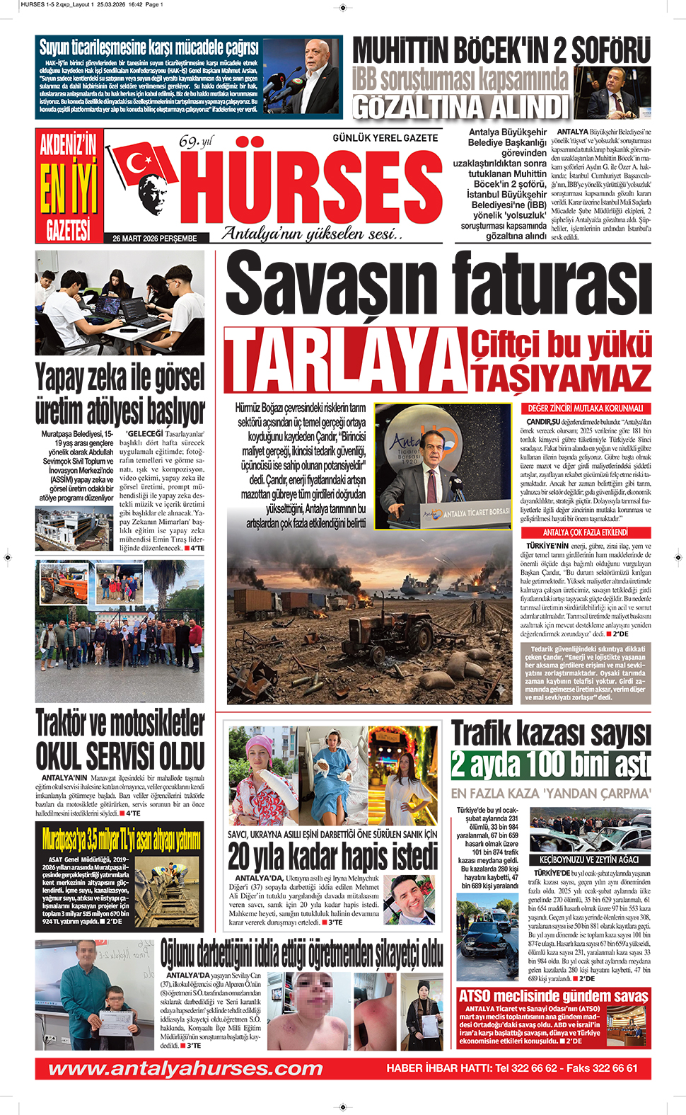 ANTALYANIN YÜKSELEN SESİ HÜRSES 26 MART 2026