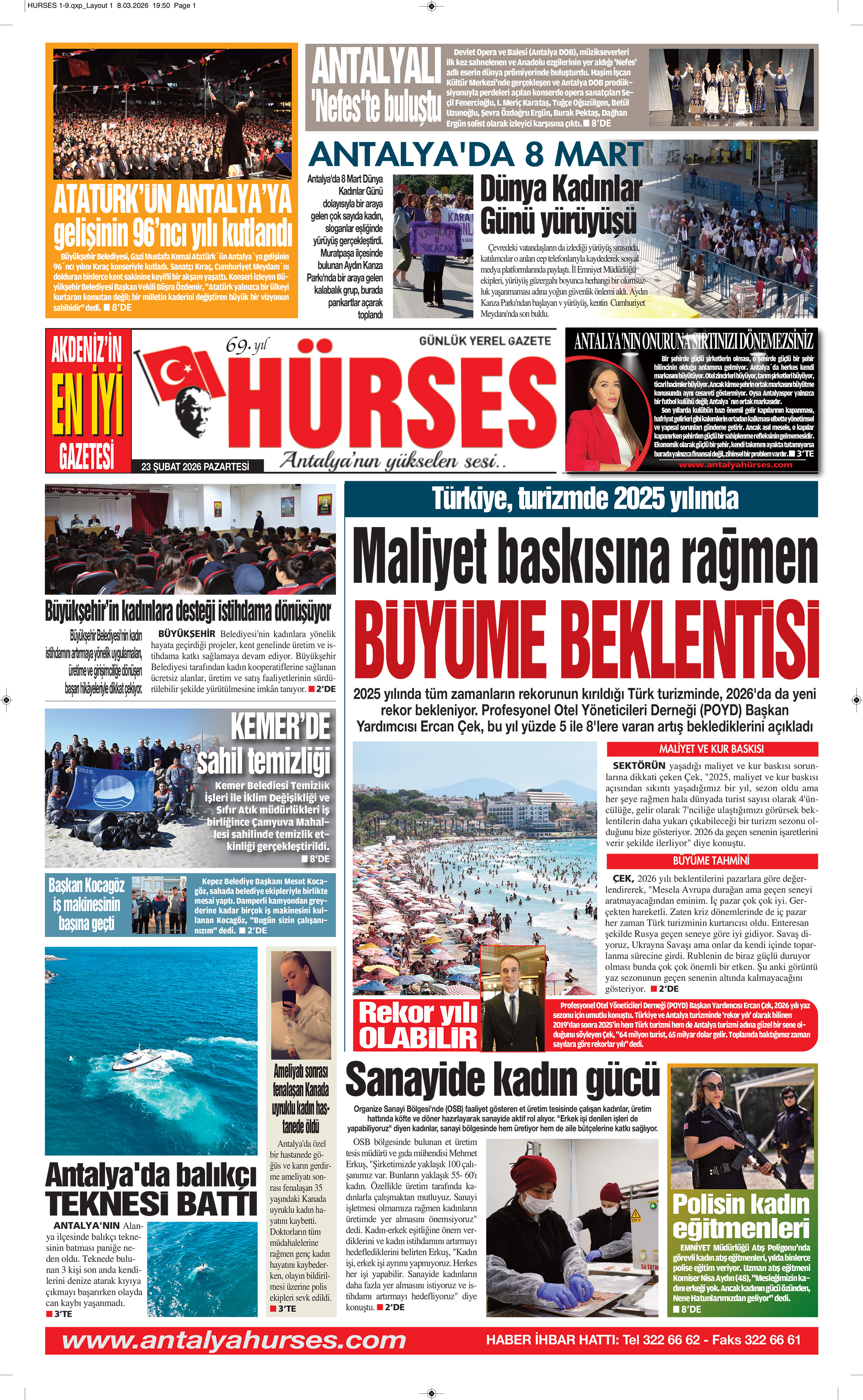 ANTALYANIN YÜKSELEN SESİ HÜRSES 9 MART 2026