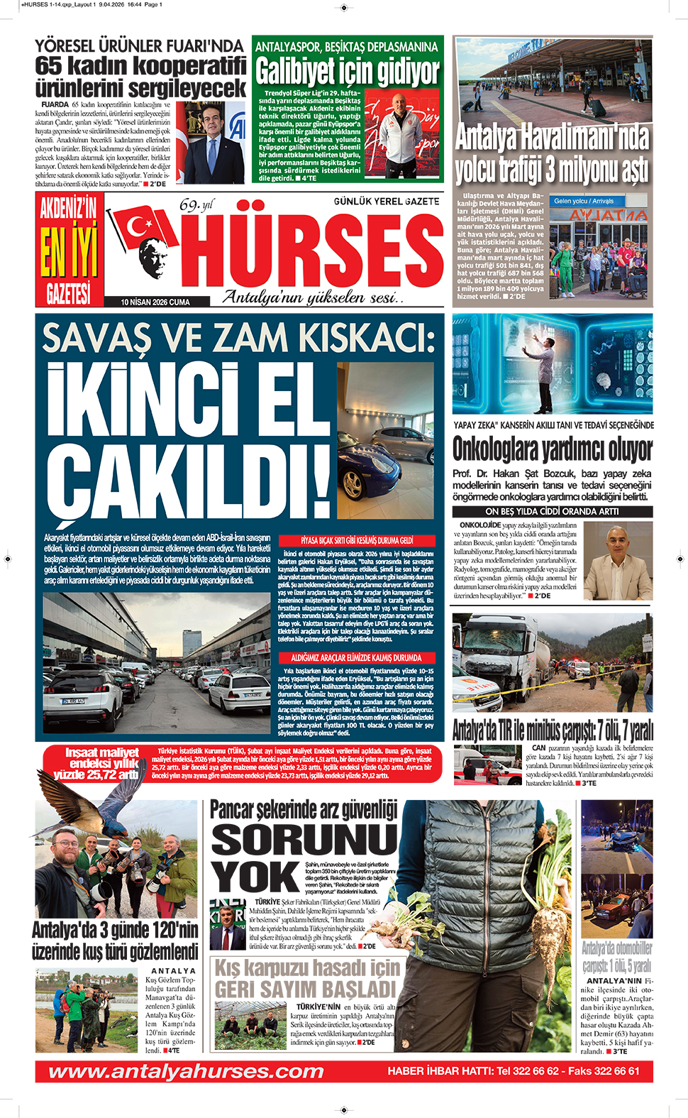 ANTALYANIN YÜKSELEN SESİ HÜRSES 10 NİSAN 2026