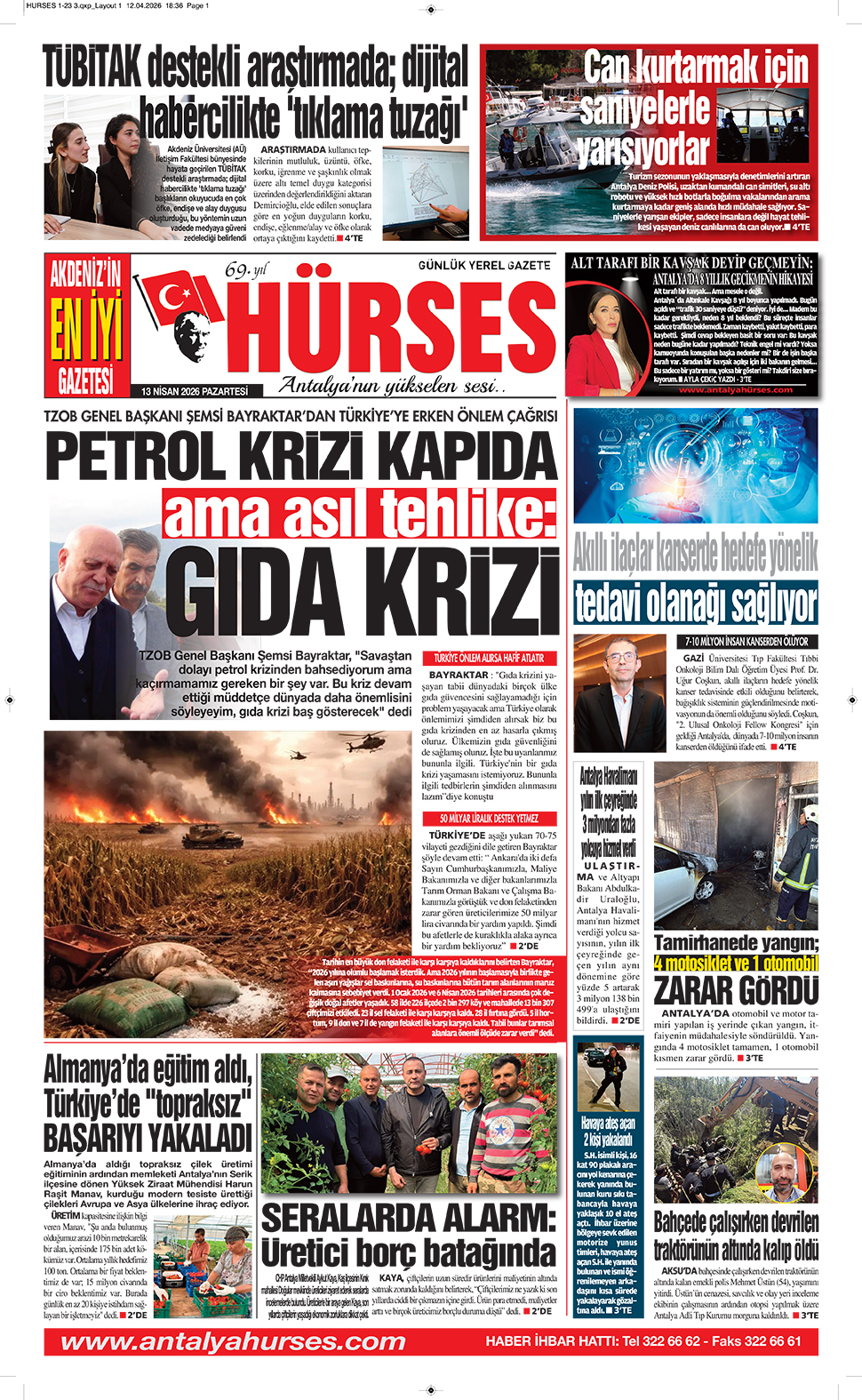 ANTALYANIN YÜKSELEN SESİ HÜRSES 13 NİSAN 2026