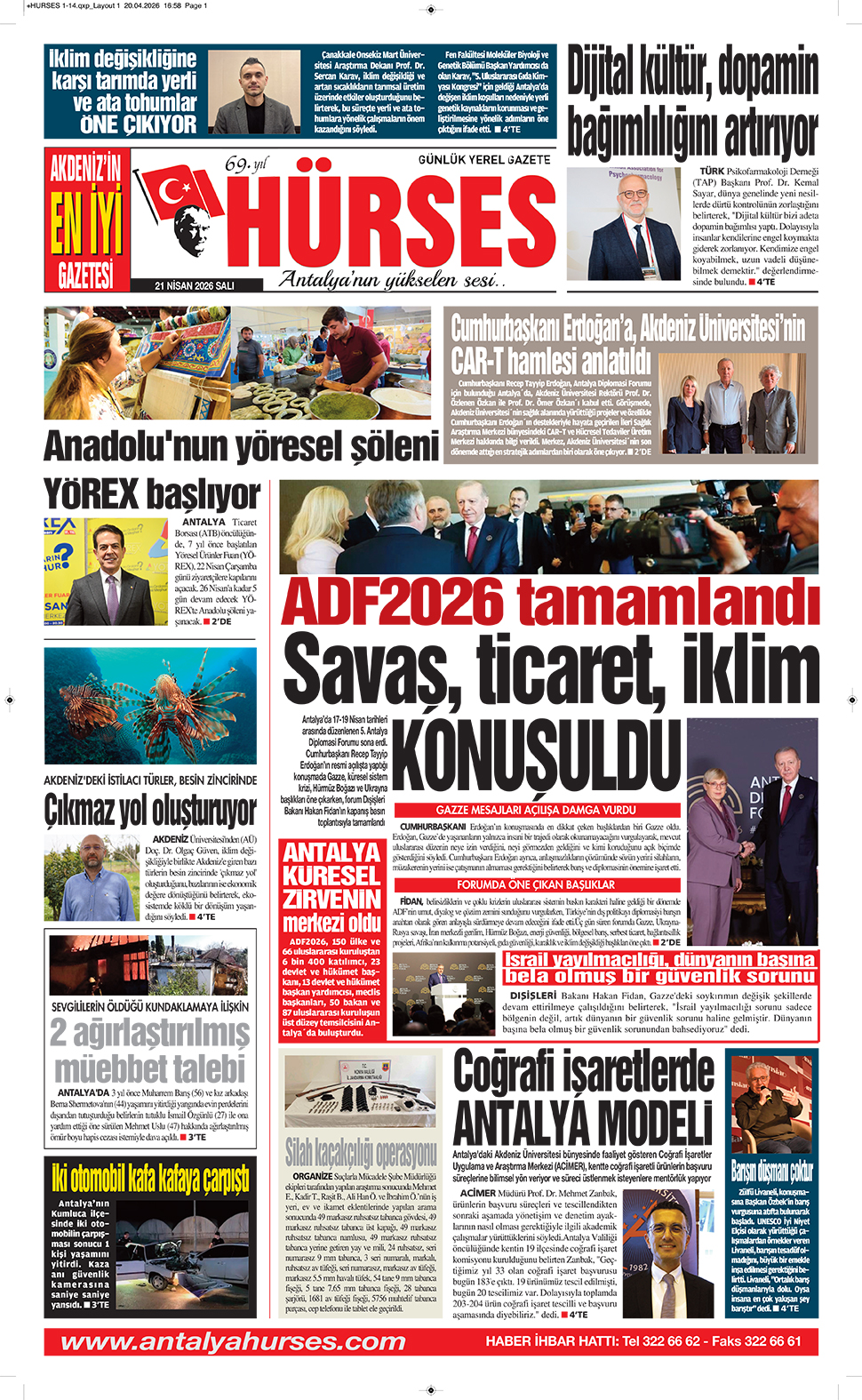 ANTALYANIN YÜKSELEN SESİ HÜRSES 21 NİSAN 2026