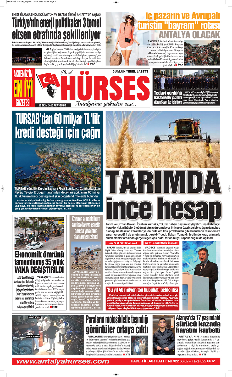 ANTALYANIN YÜKSELEN SESİ HÜRSES 25 NİSAN 2026