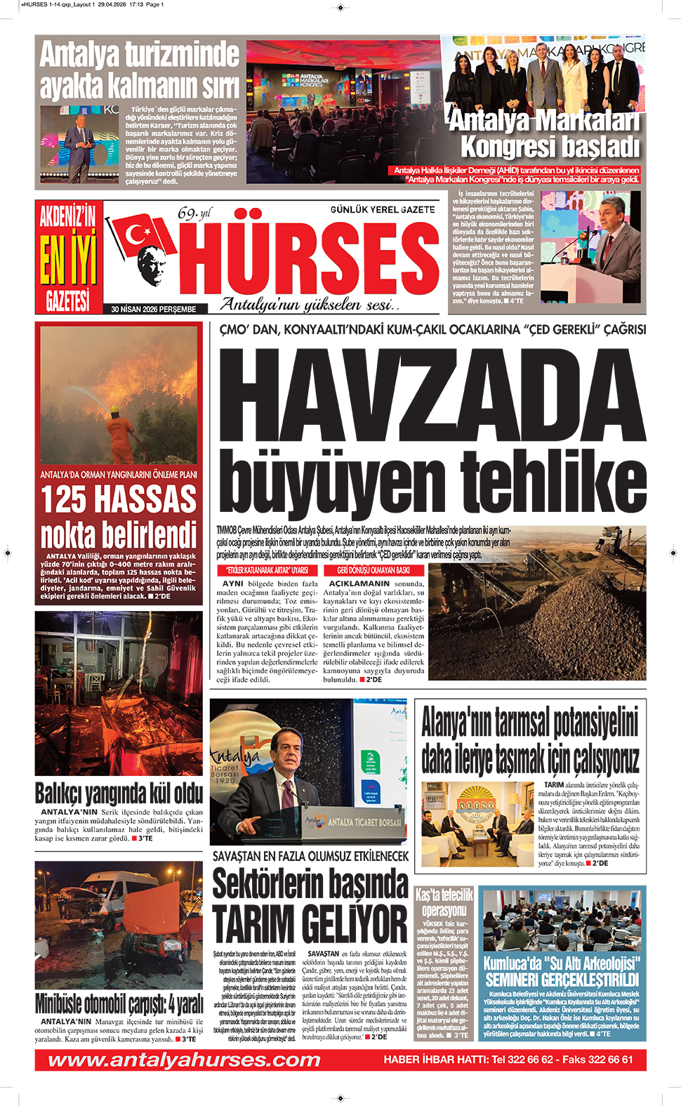 ANTALYANIN YÜKSELEN SESİ HÜRSES 30 NİSAN 2026