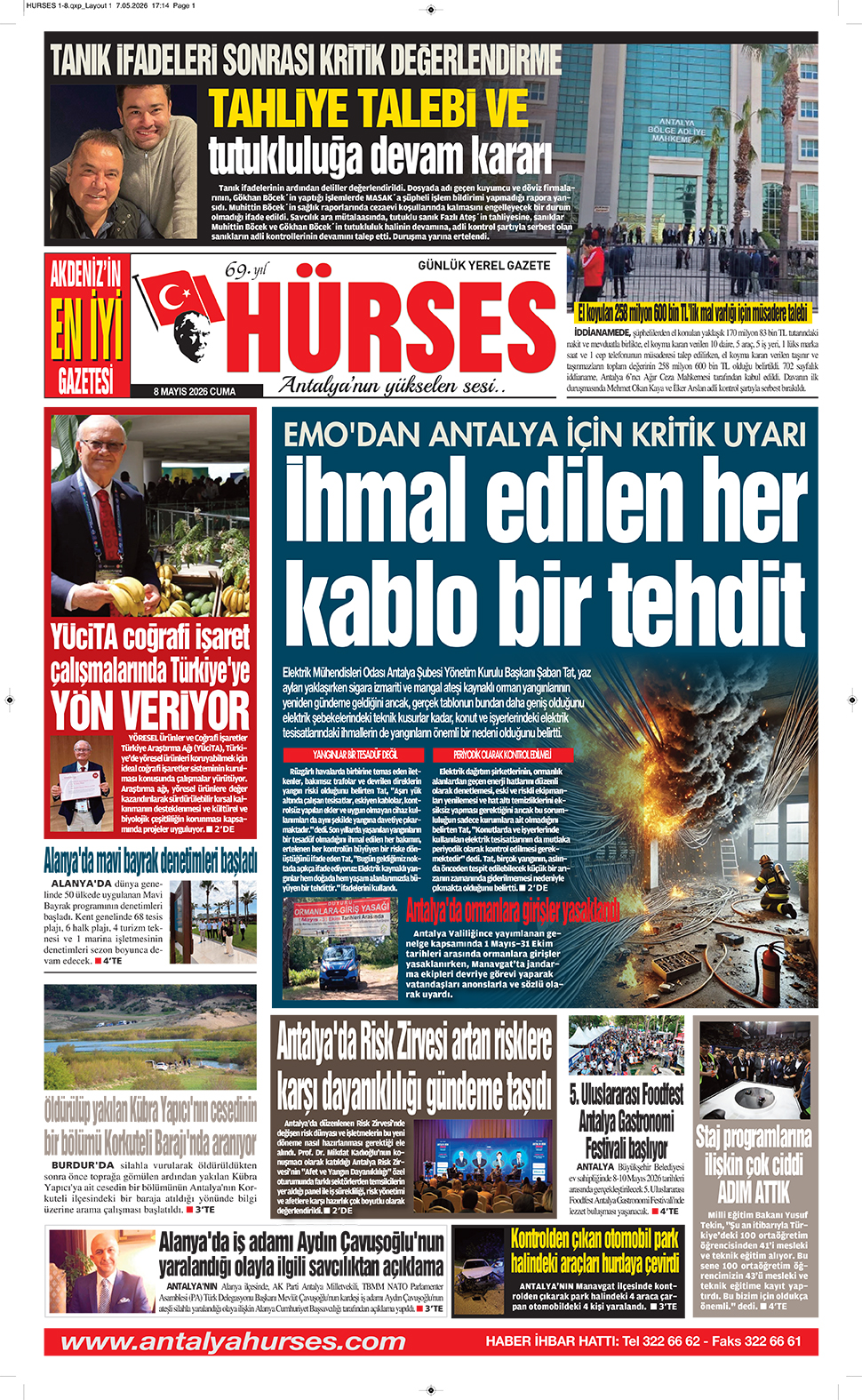 ANTALYANIN YÜKSELEN SESİ HÜRSES 8 MAYIS 2026