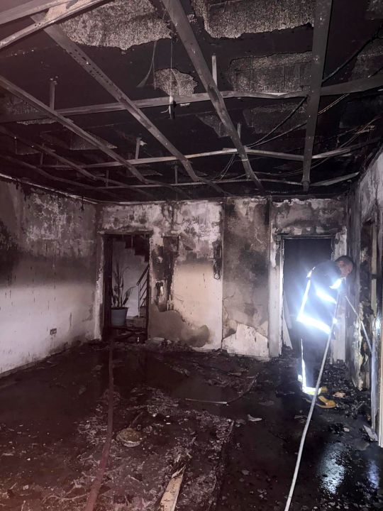 Sitedeki sauna ve hamamda yangın