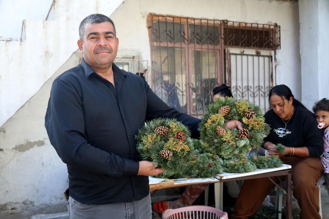 El emeği Noel çelenkleri 20 ülkeye ihraç ediliyor