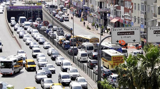 Antalya’da araç sayısı 1 Milyon 60 bin 419 oldu 