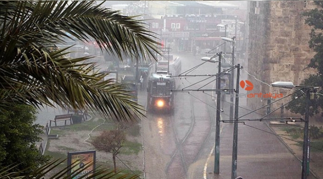 Antalya'ya kuvvetli yağış uyarısı