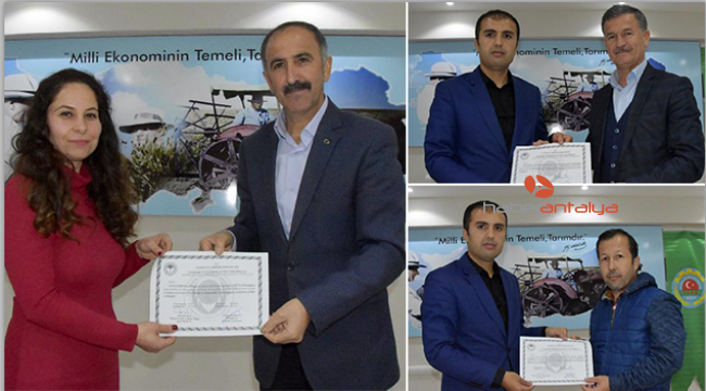 Demre'de üreticilere sertifika verildi