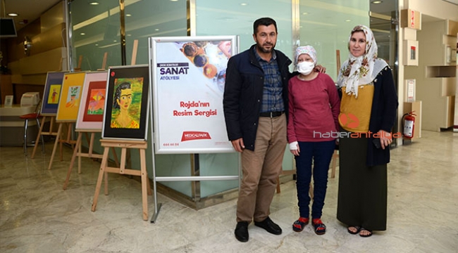 İlik naklini beklediği hastanede resim sergisi açtı