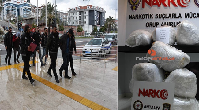 Antalya’da 82 kilogram esrar ele geçirildi: 5 gözaltı